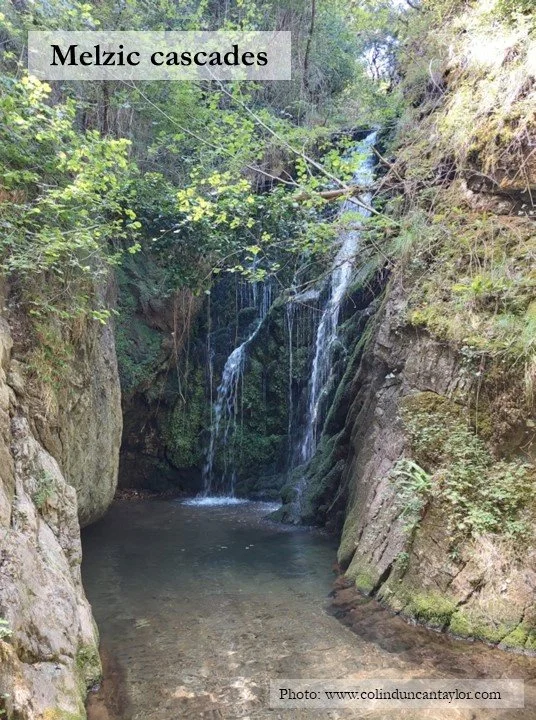 The Melzic cascades in the forest near Dourgne.