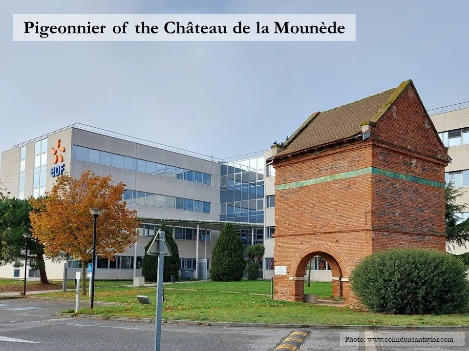 The pigeonnier of the Château de la Mounède has been incorporated into the site of an EDF office complex in Toulouse.