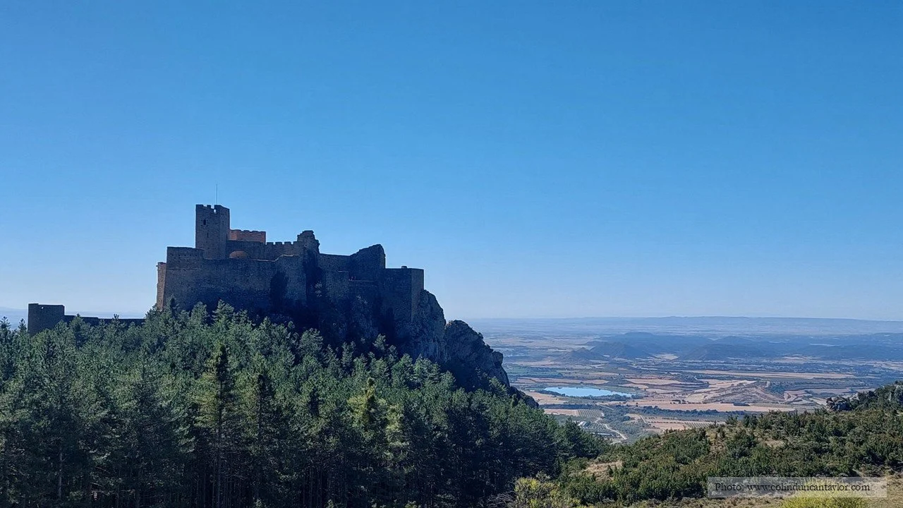 Loarre Castle, Aragon, in silhouette.