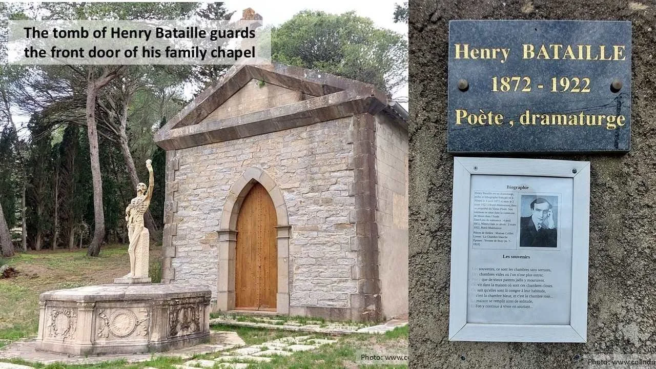The tomb of the playwright Henry Bataille at Moux.