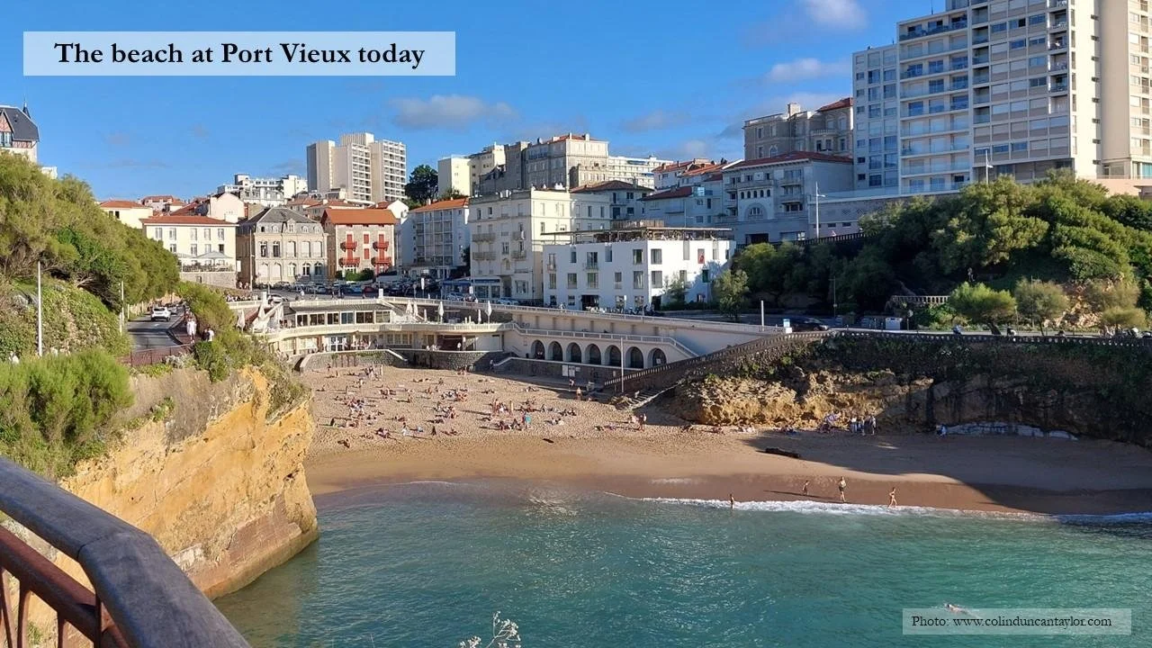 The beach of Port Vieux in Biarritz.