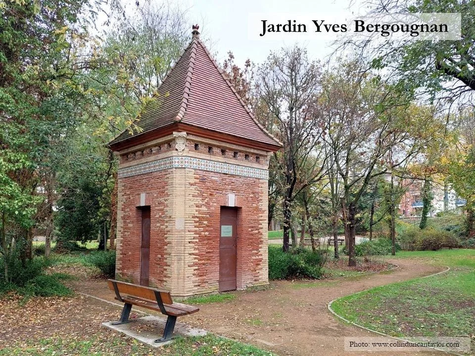 This bijou pigeonnier in the Jardin Yves Bergougnan in Toulouse is now being used as a contraceptive to control the pigeon population.