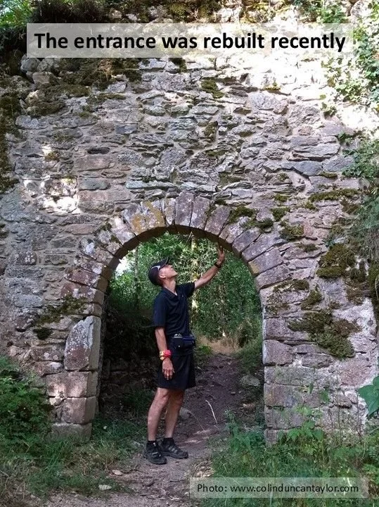The entrance gate to the fortified village of Roquefort in the Montagne Noire.