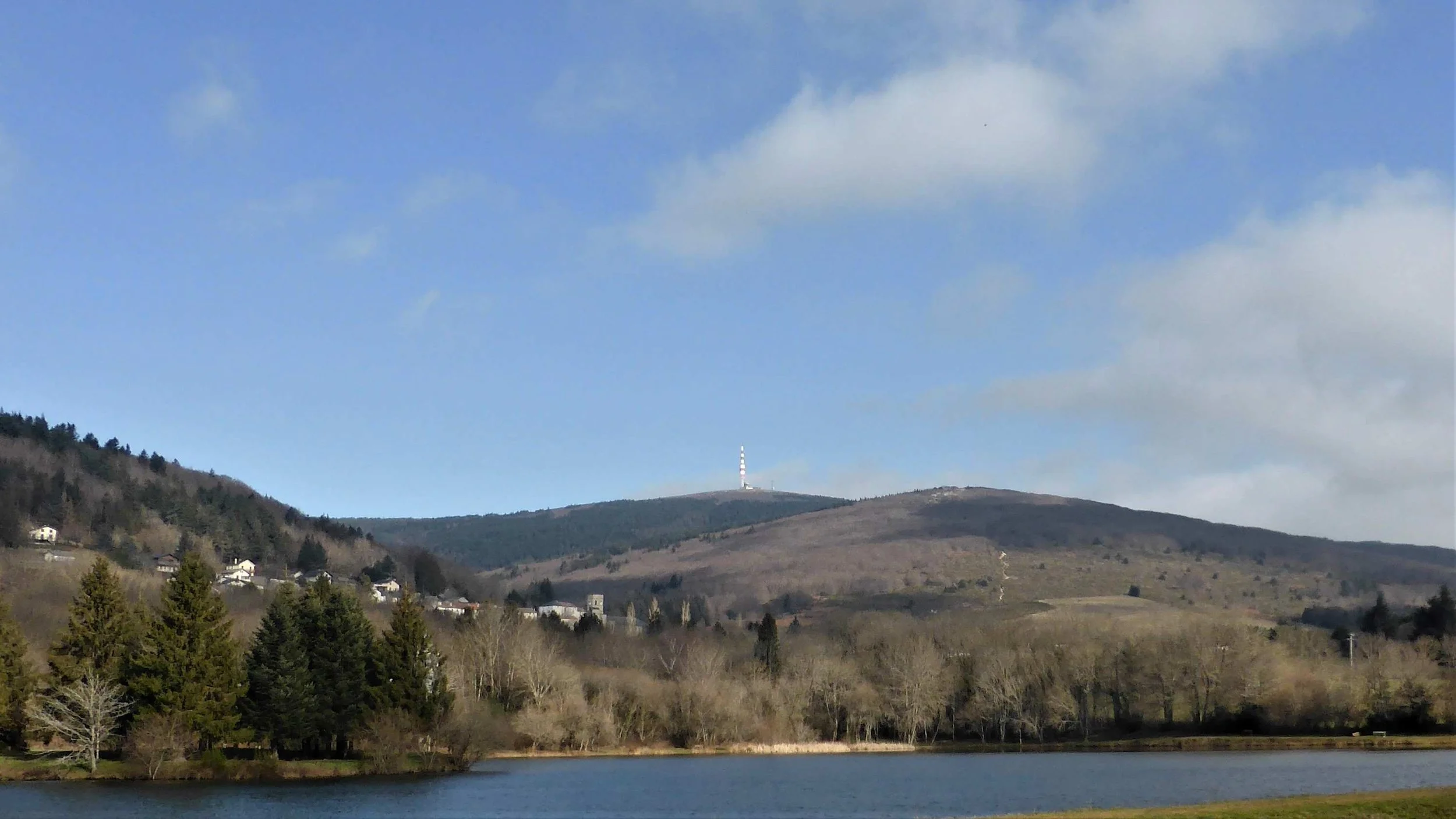 The communications tower marks the summit of the Pic de Nore, 1,211 metres above sea level.