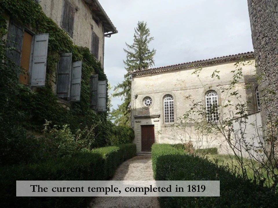 The Protestant church of Puylaurens, completed in 1819.