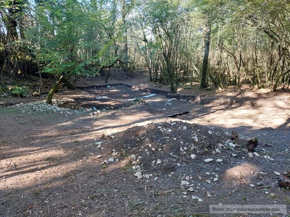Archaeological site on the hill above Montsérié during excavations in 2024.