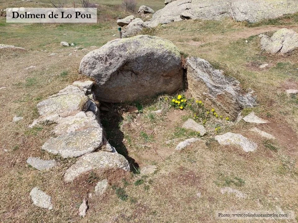 Close-up of the Dolmen de Lo Pou near Eyne.
