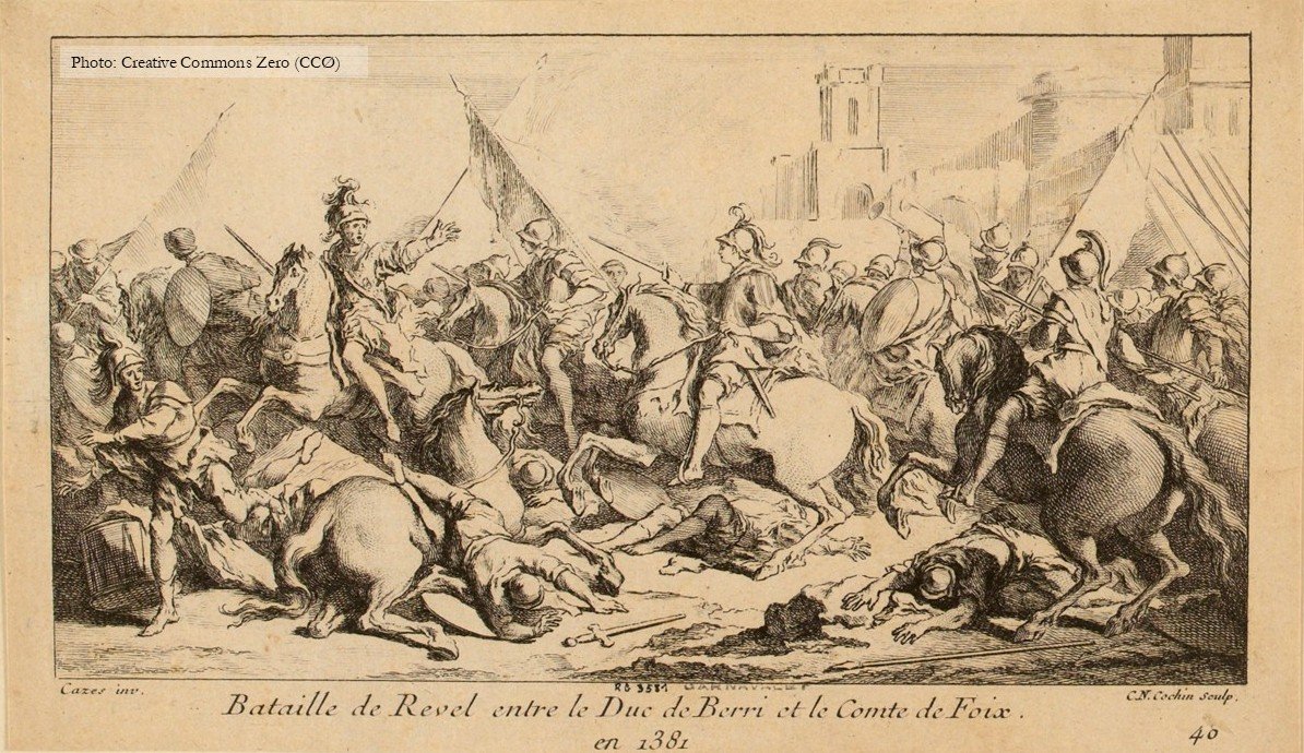 Illustration of the Battle of Revel, 1381.