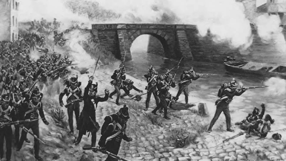 Painting of the Battle of Toulouse, 1814 by Henri Louis Dupray, c.1890.