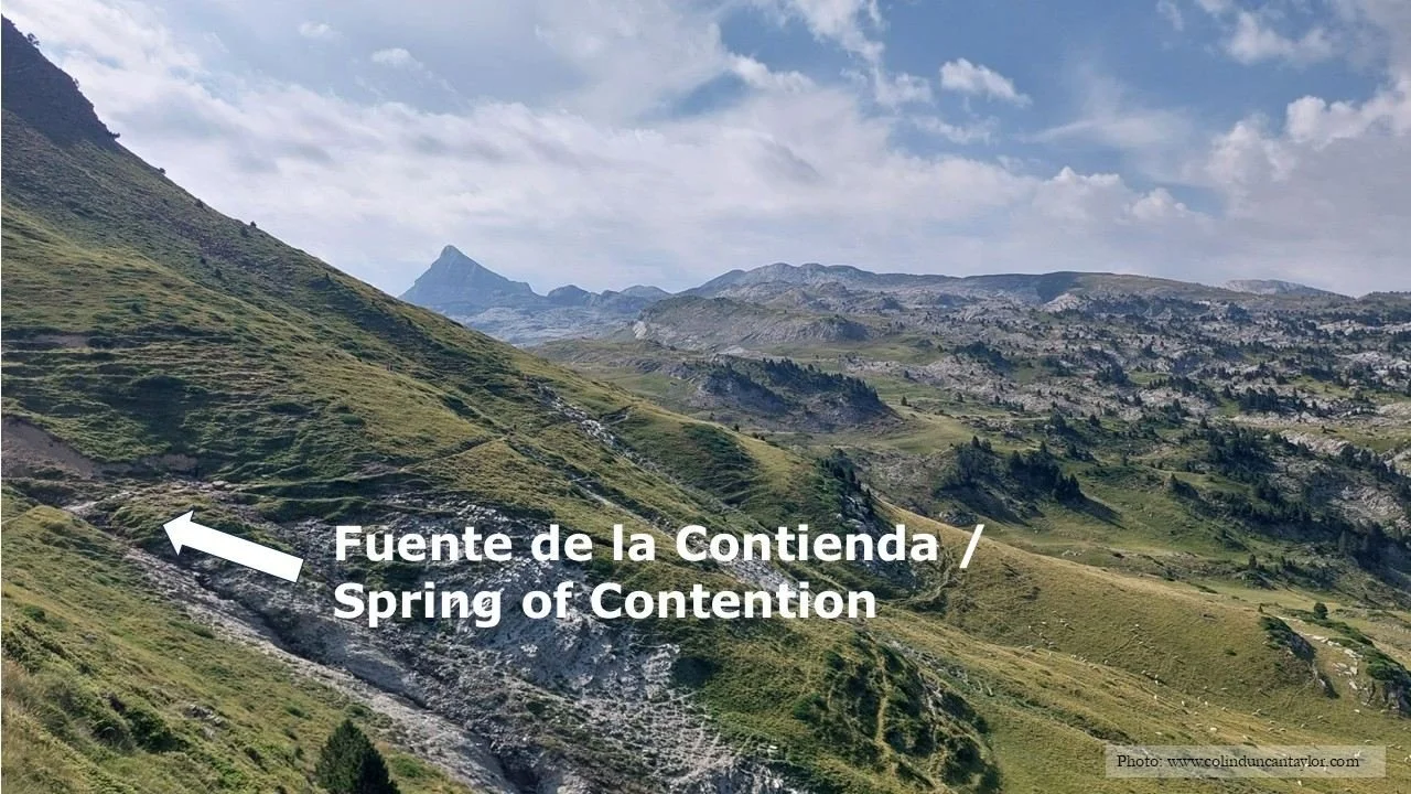 Picture showing location of the Spring of Contention which caused a deadly confrontation between two shepherds in 1373.