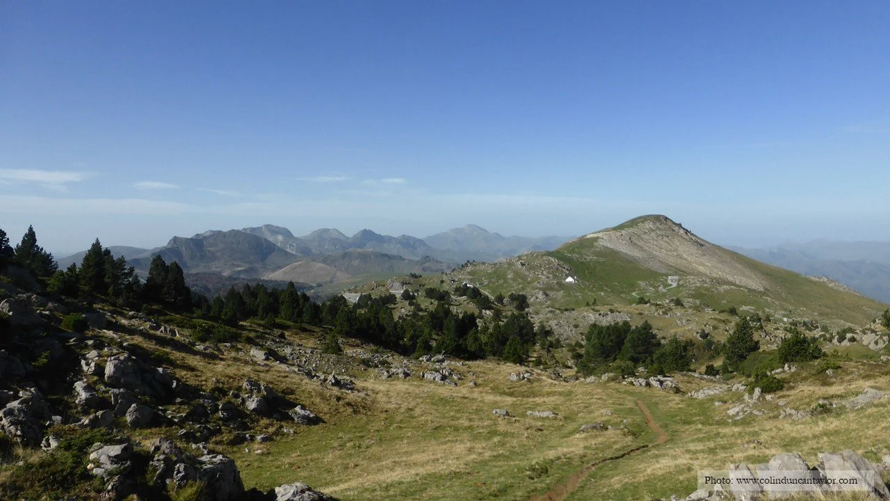View of the gentler landscape of the western Pyrenees.
