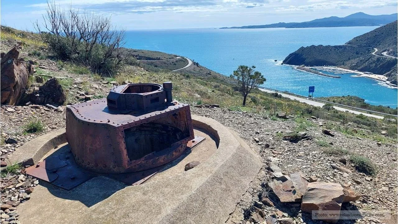 German bunker on the Franco-Spanish border incorporating the turret of an obsolete tank, the Czech-built Panzer 38.