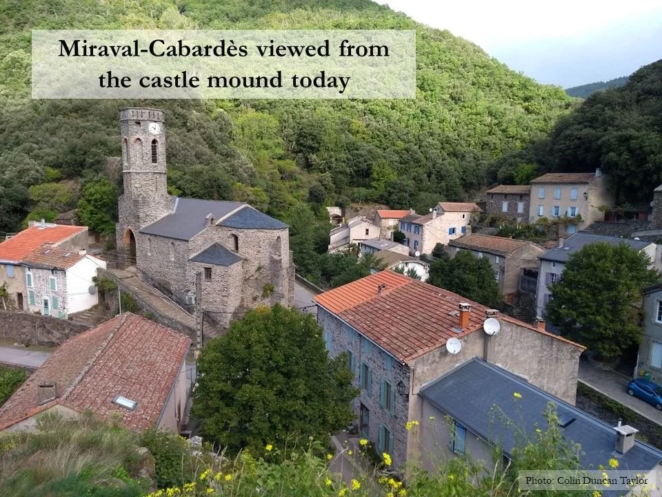 The village of Miraval-Cabardès viewed from the castle mound.