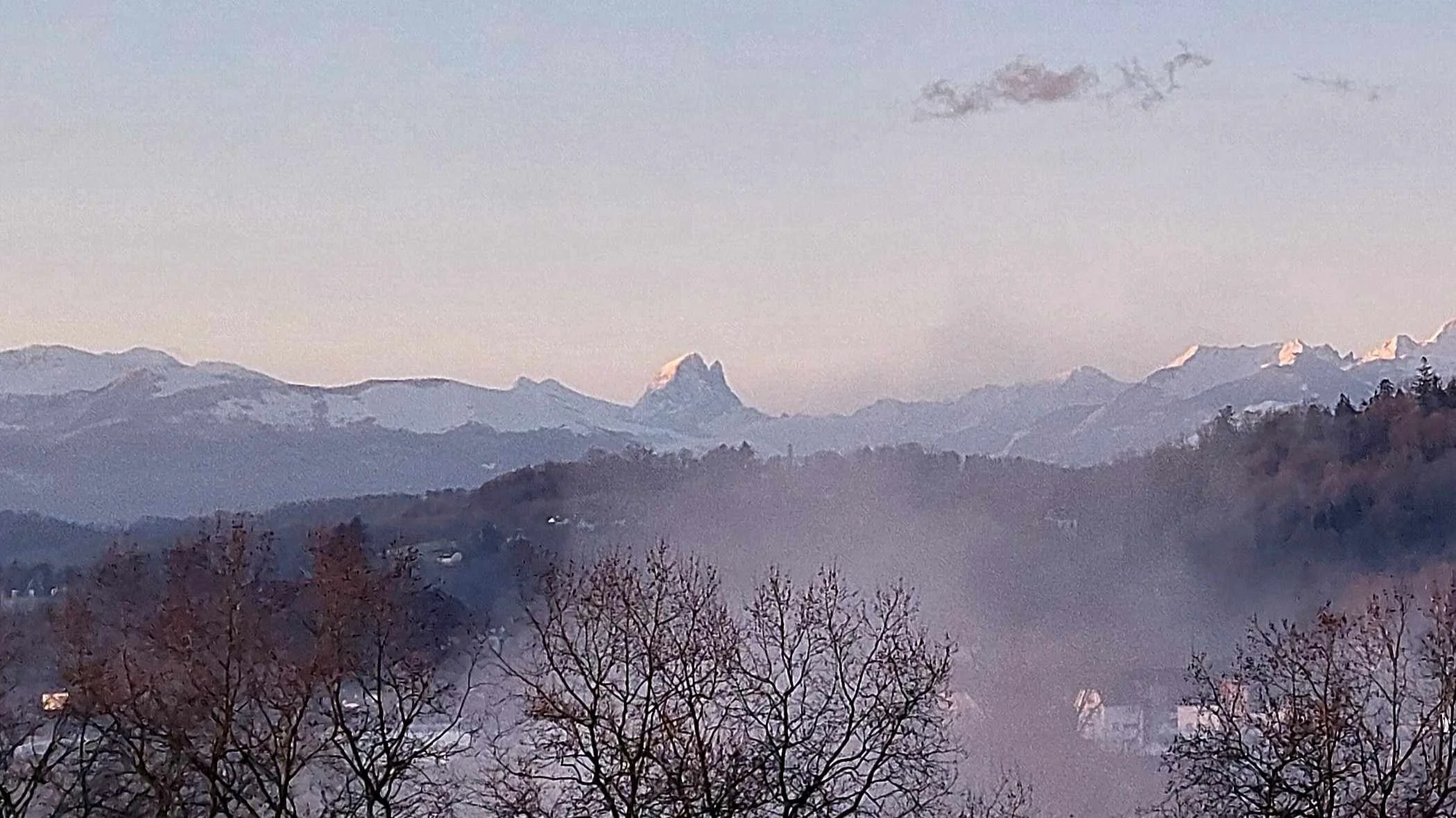 Pic du Midi d'Ossau viewed from Pau.