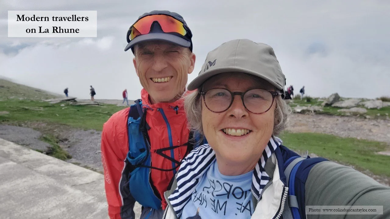 Author Colin Duncan Taylor and his wife on top of La Rhune.