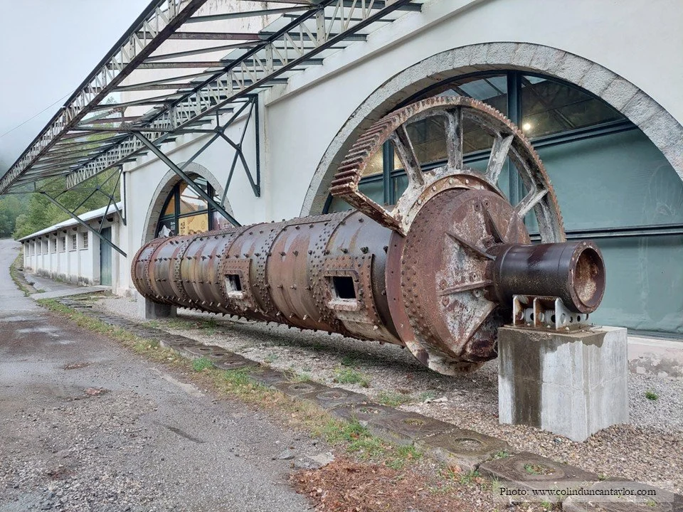 Clinker milling machine used in the production of Portland cement.
