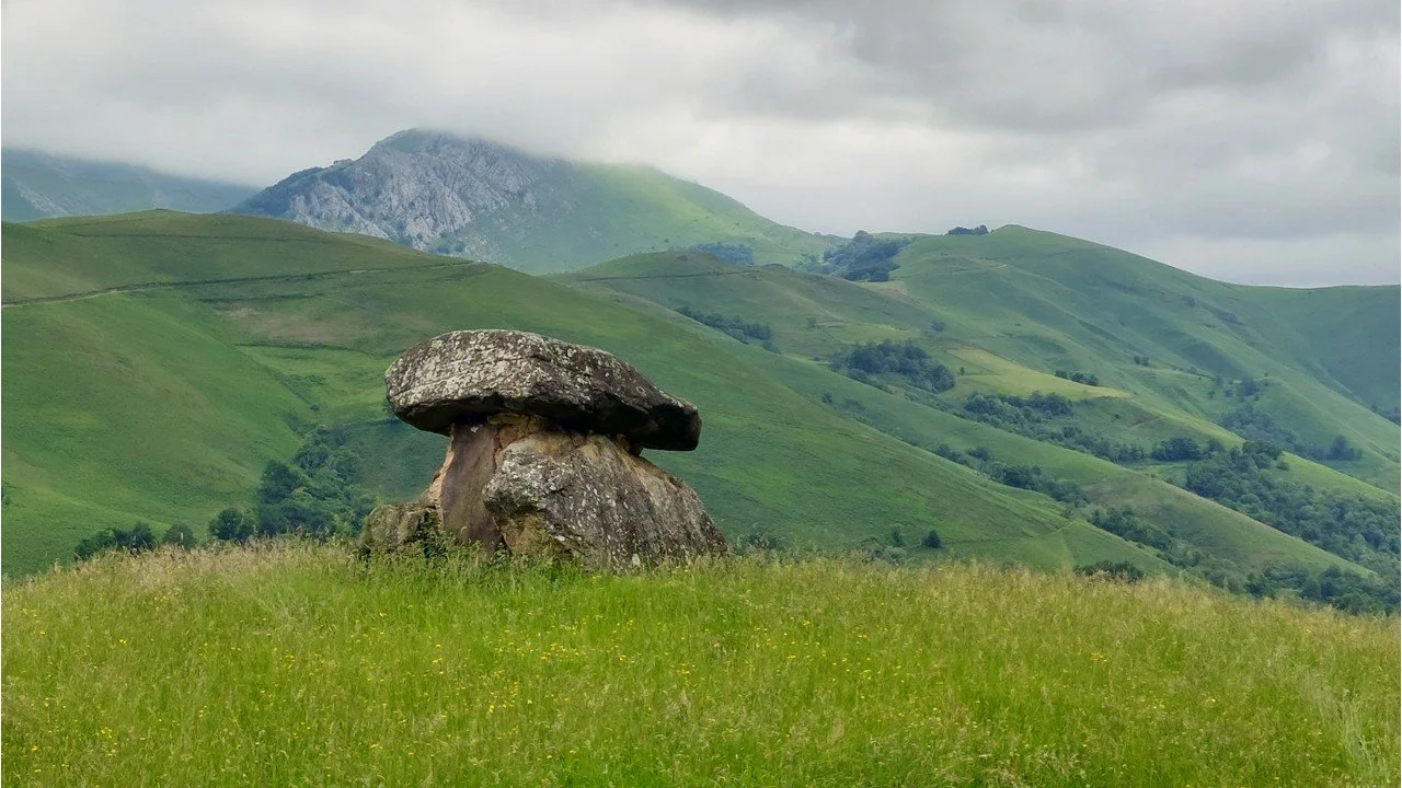 To create the Dolmen de Gasteynia (shown in the photograph), its builders raised an artificial mound 2 metres high and 40 metres in diameter, and then they dragged the capstone across from the other side of the valley.