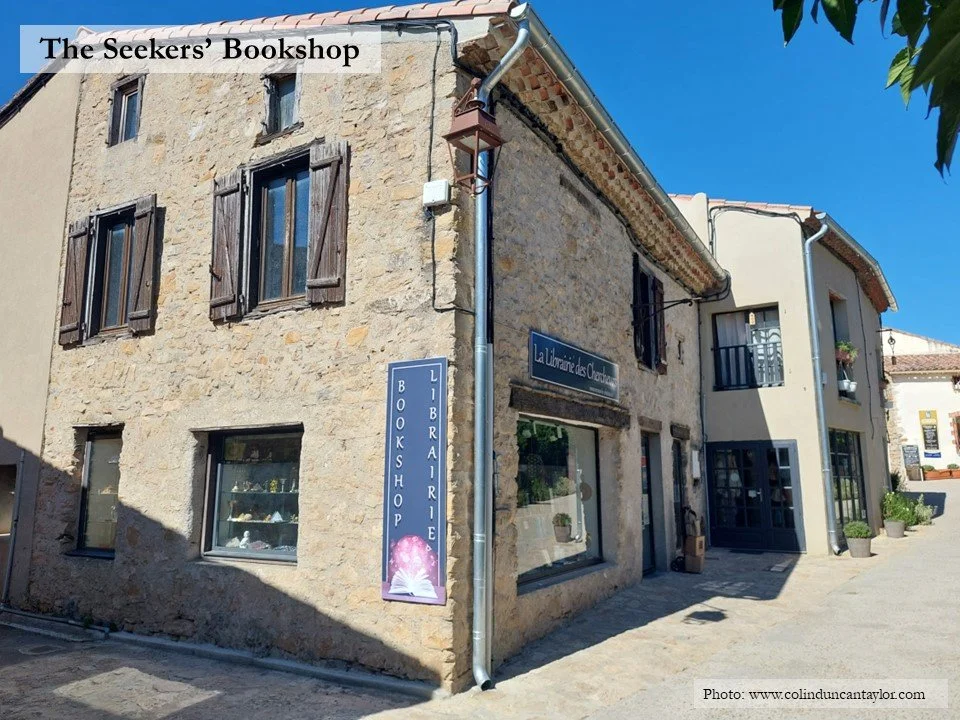 The exterior of The Seekers' Bookshop in Rennes-le-Château.