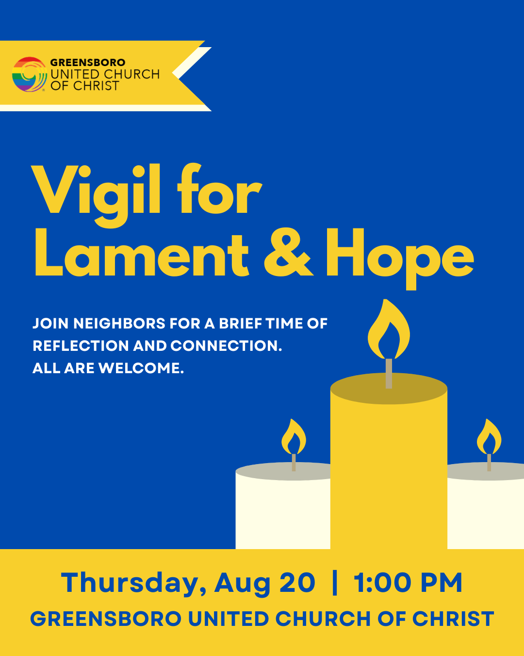 8/20 - Vigil for Lament &amp; Hope