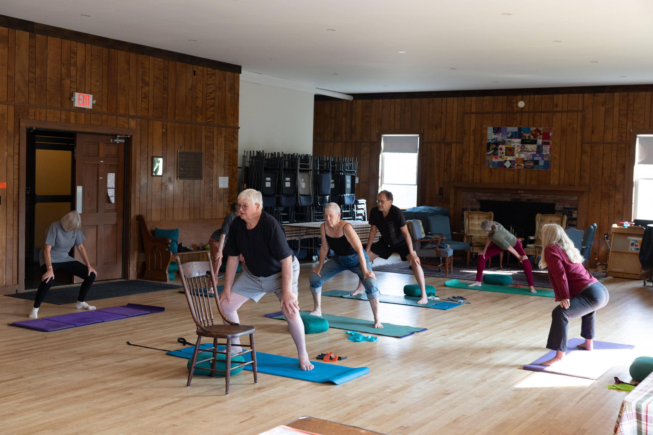Fellowship Hall setup for class