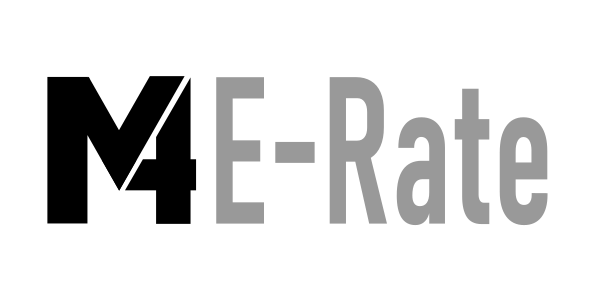 E-Rate logo on a black background