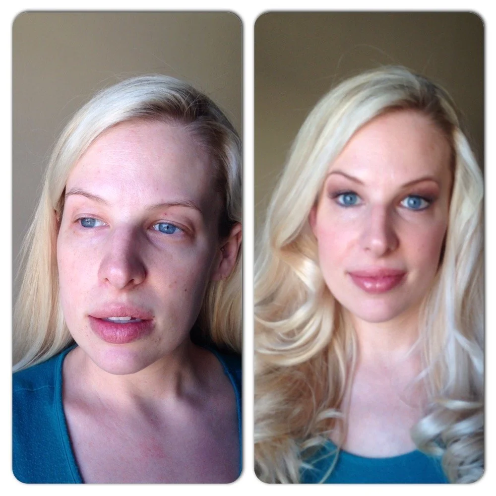 Before and after makeup appointment