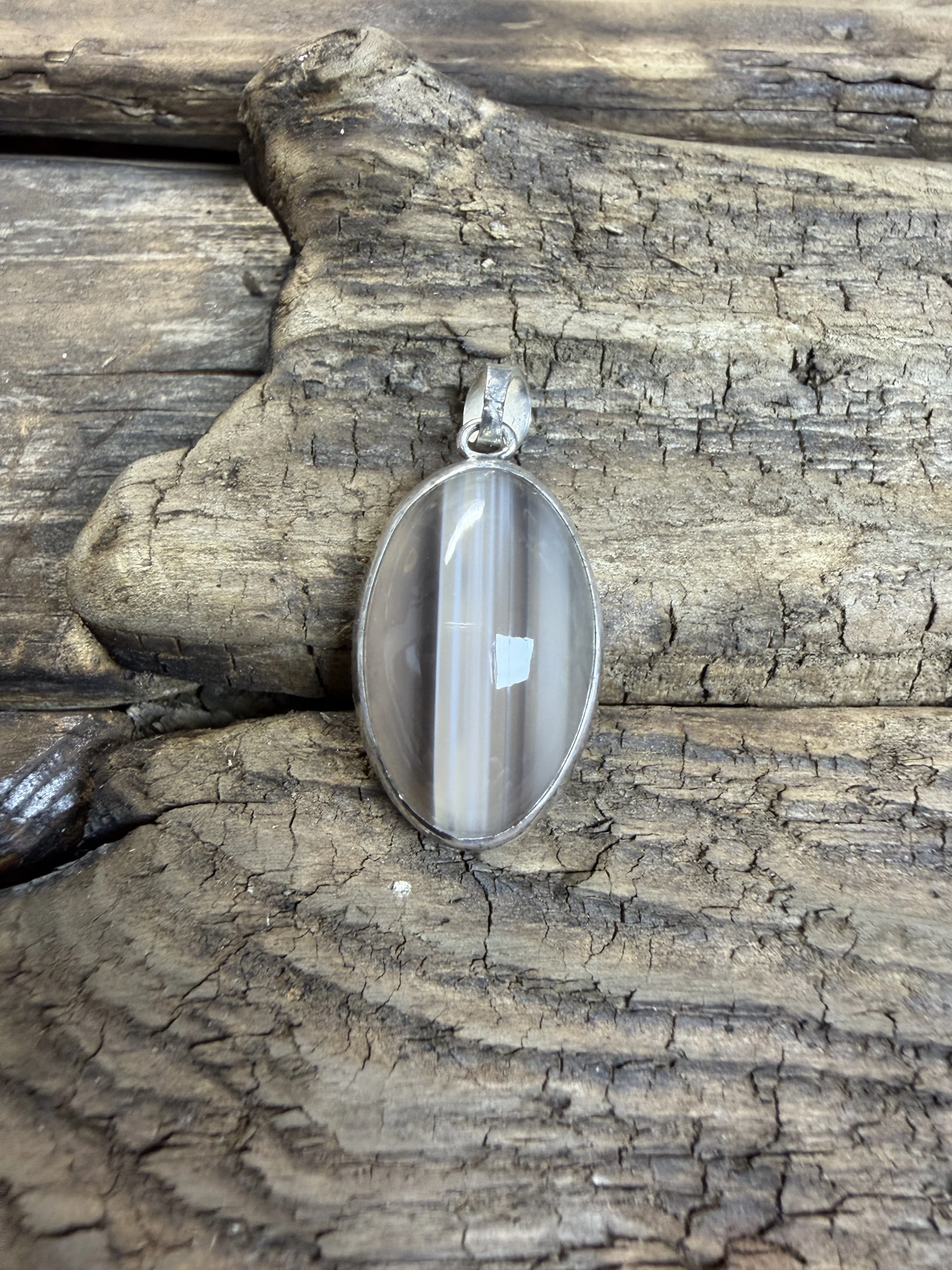 Sterling Silver Pendant - Skye Waterline Agate