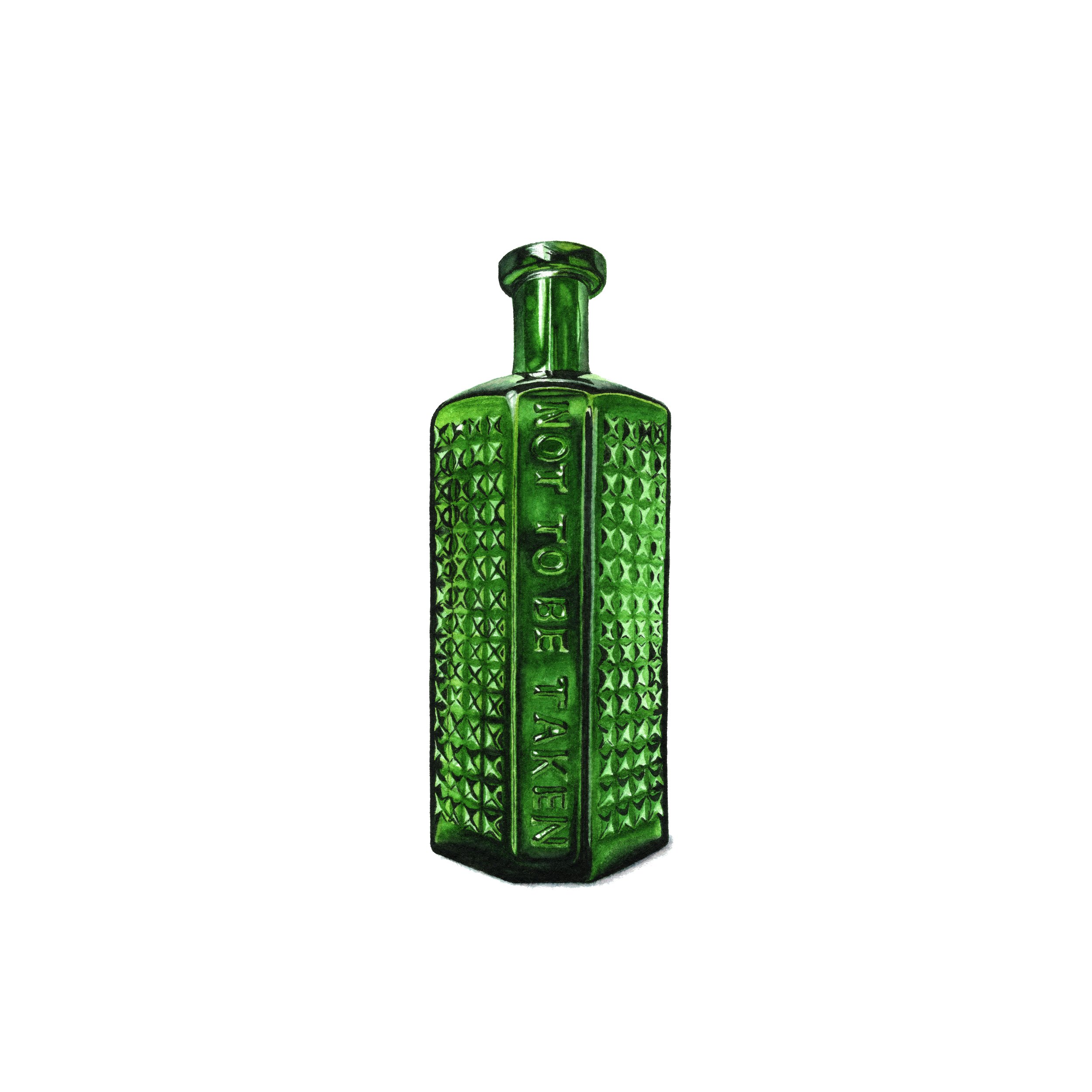 Green Poison Bottle - Fine Art Print