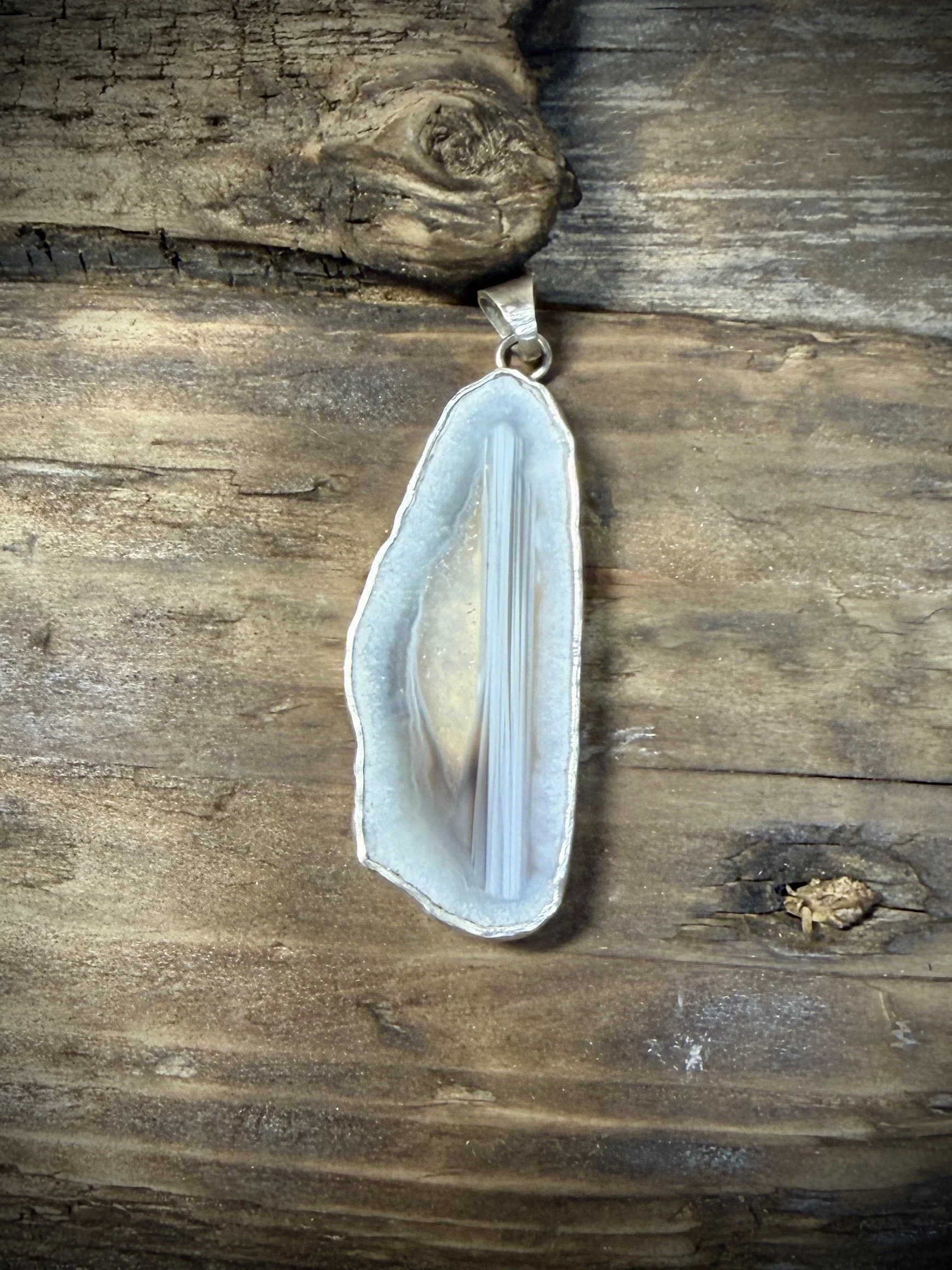 Sterling Silver Pendant - Skye Onyx Agate & Quartz