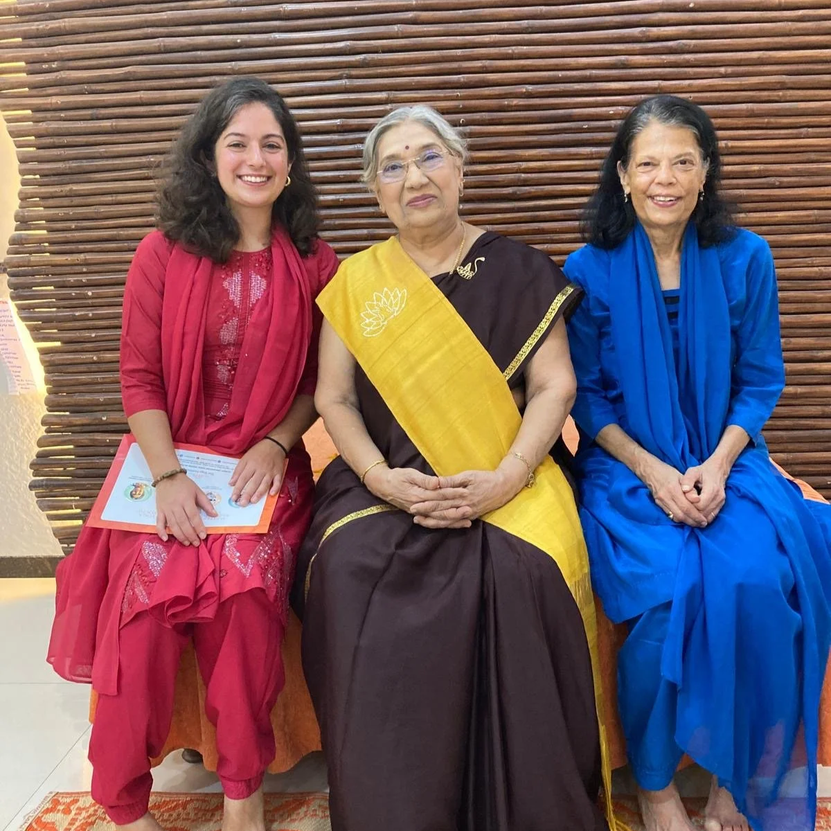 Receiving my yoga teacher certification in Mumbai, India