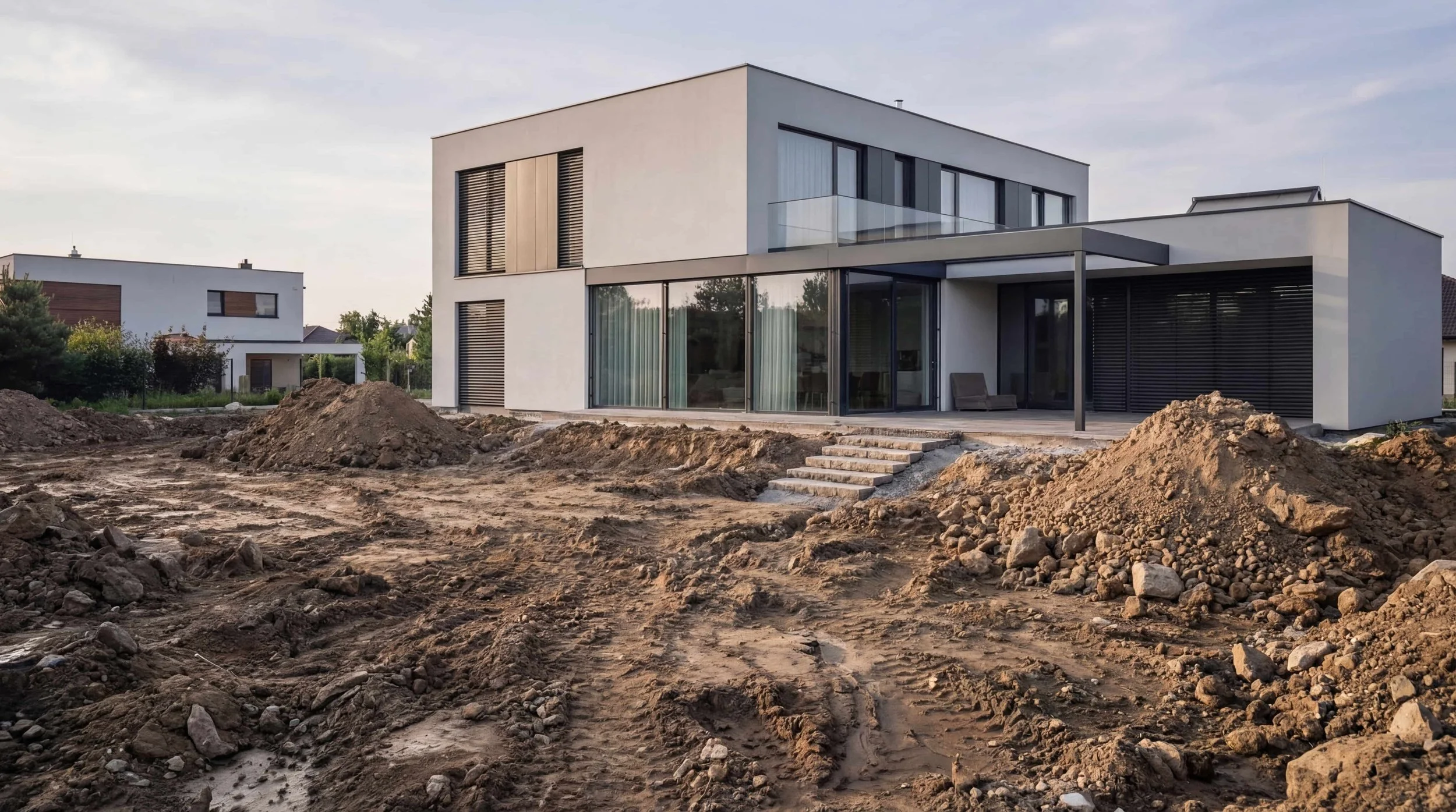 Zahrada před úpravou – původní stav pozemku