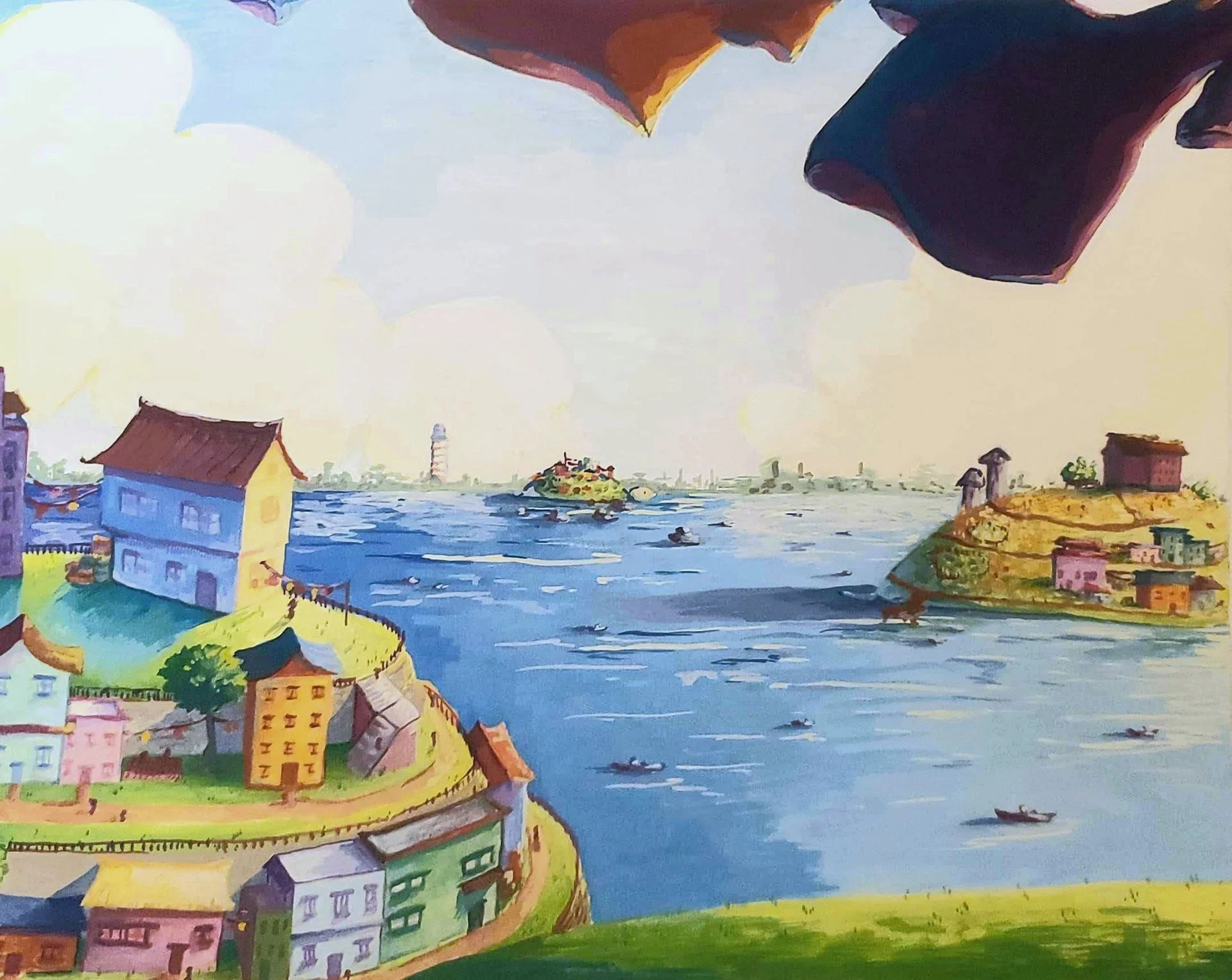 "Turtle Island," Gouache