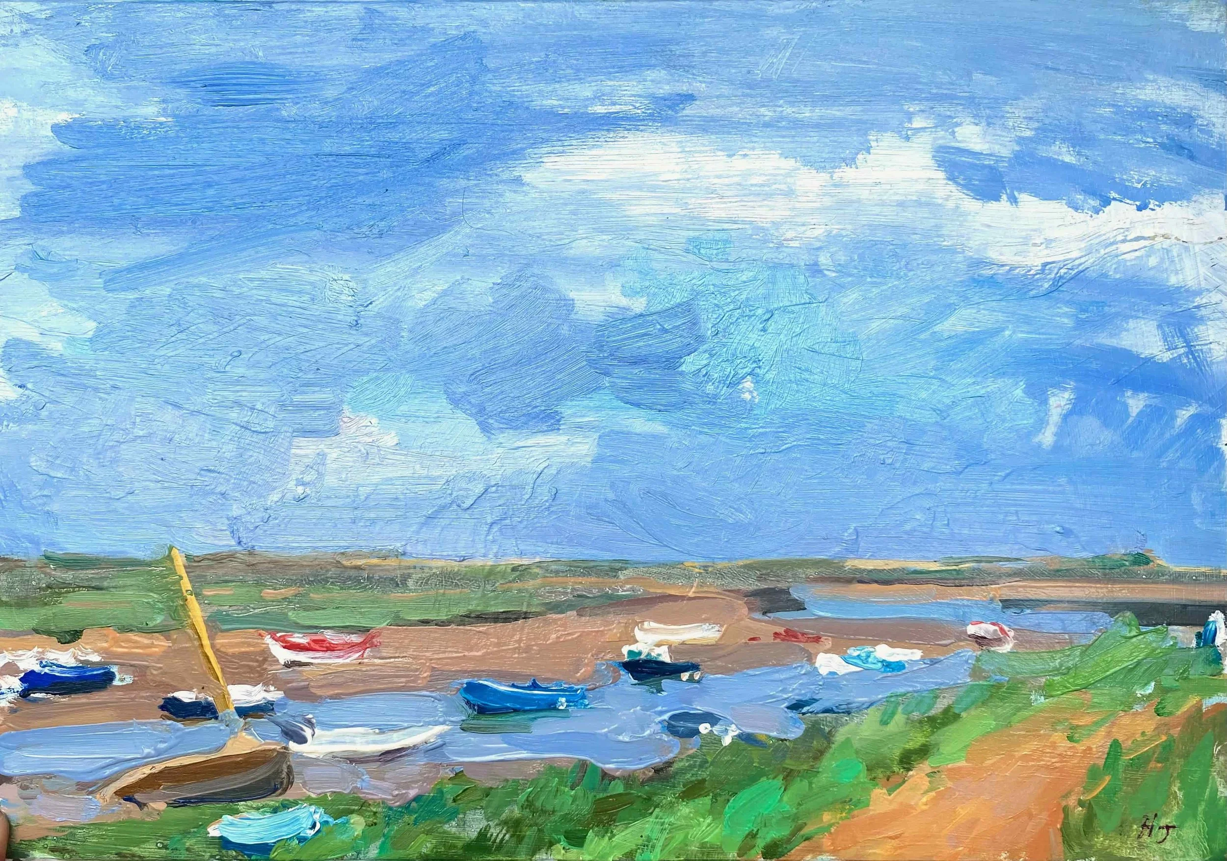 henrietta jordan artist norfolkpaintings burnhamovery burnhamoverypaintings sailing boats