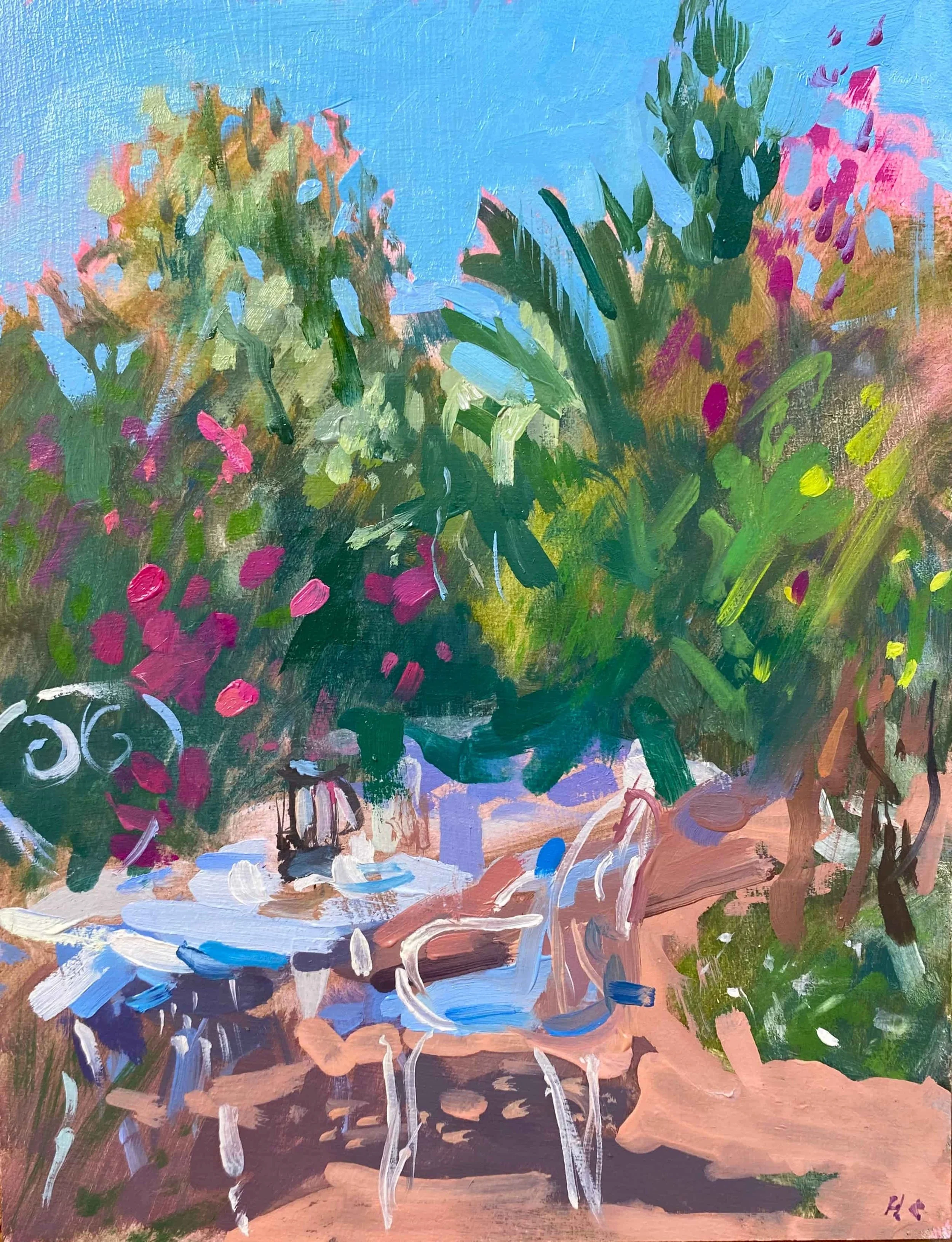 Mediterranean breakfast with Oleander