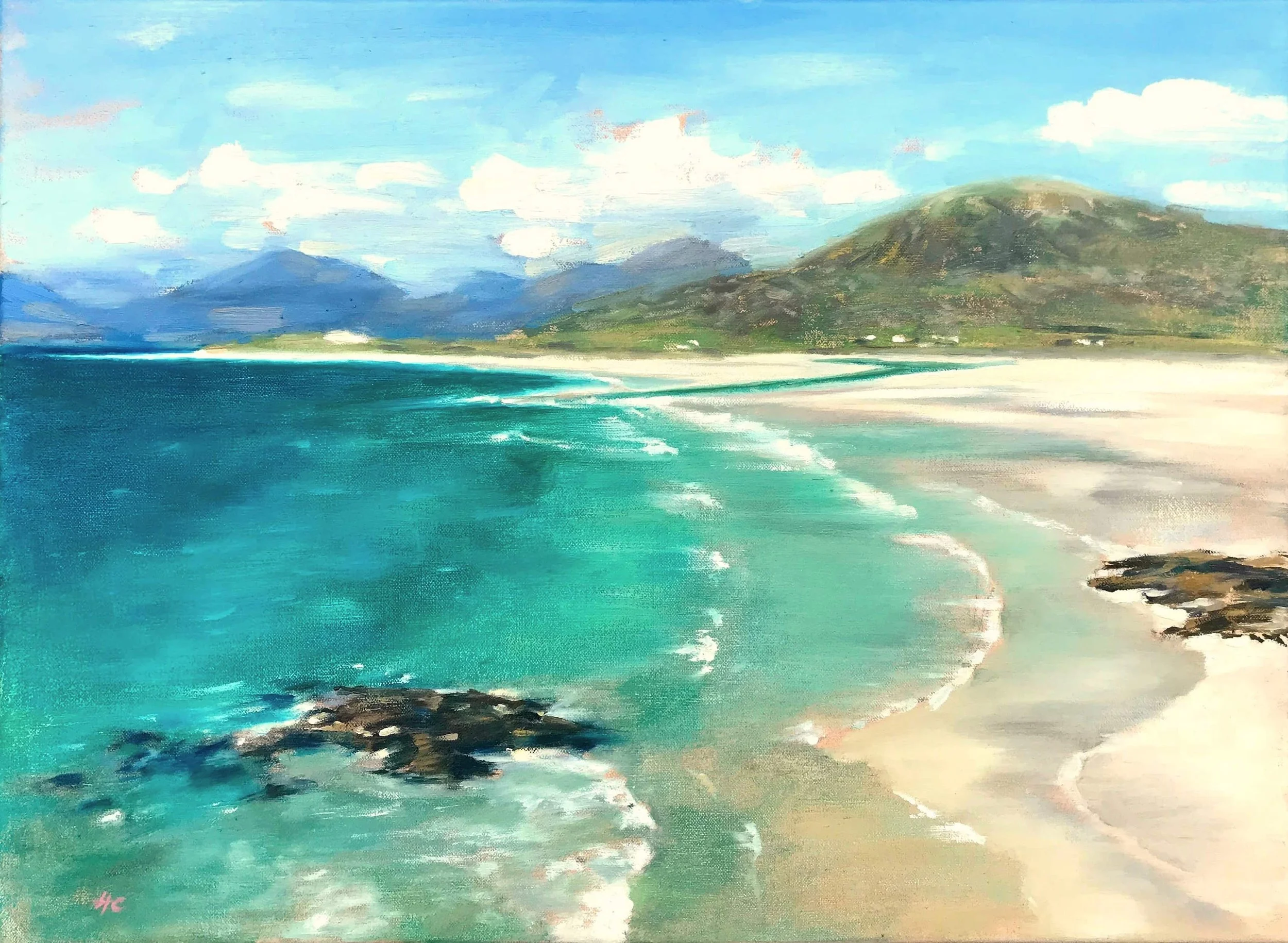 Luskentyre bay, Harris, oil on canvas, 60cm x 80cm