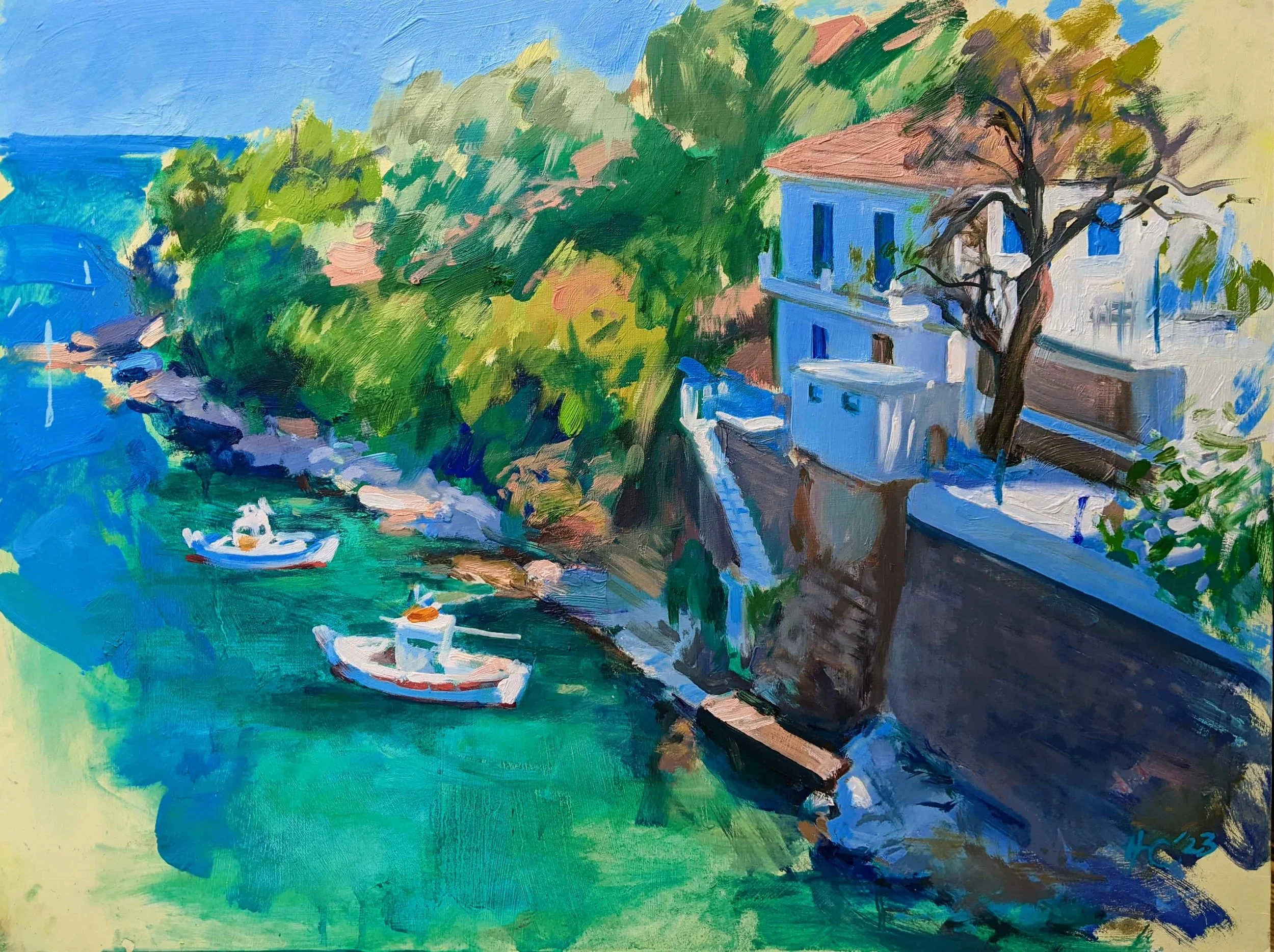 Fishing boats in the Ionian, Ithaca, 2024