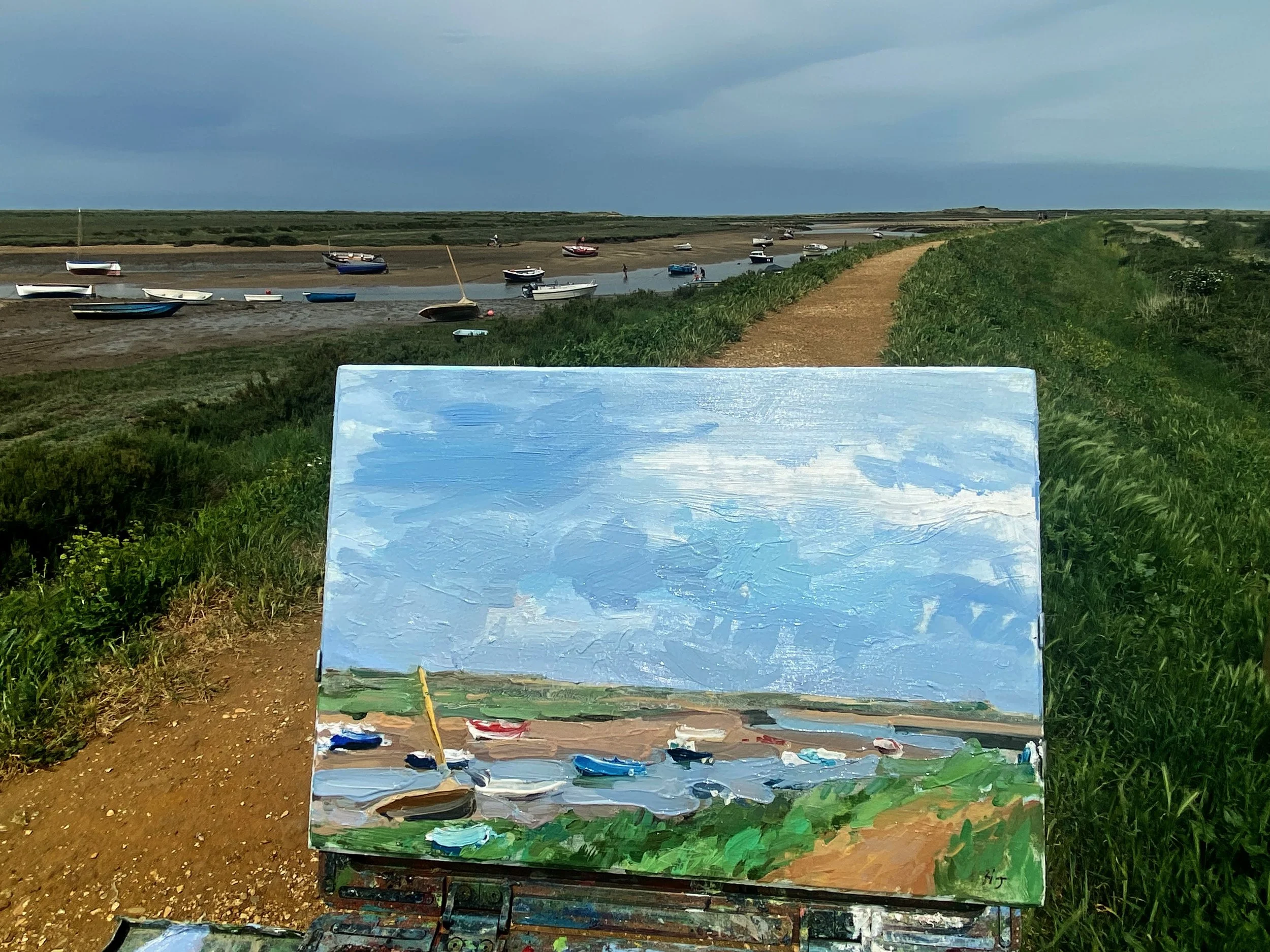 henriettajordan sailingboats burnhamoverystaithe norfolkpaintings burnhamovery