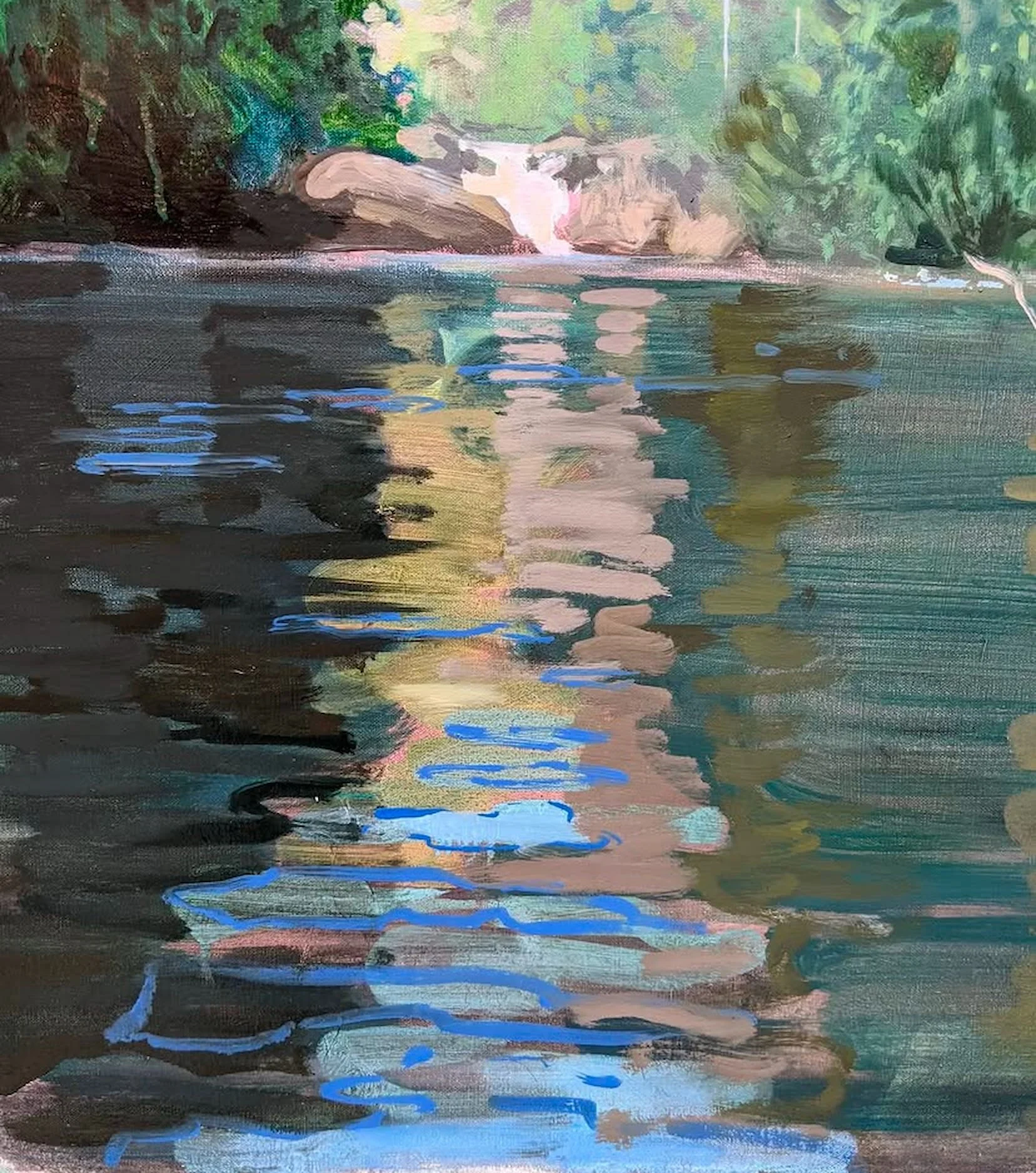 Loch Faskally reflections,

oil on canvas,

40cm x 30cm