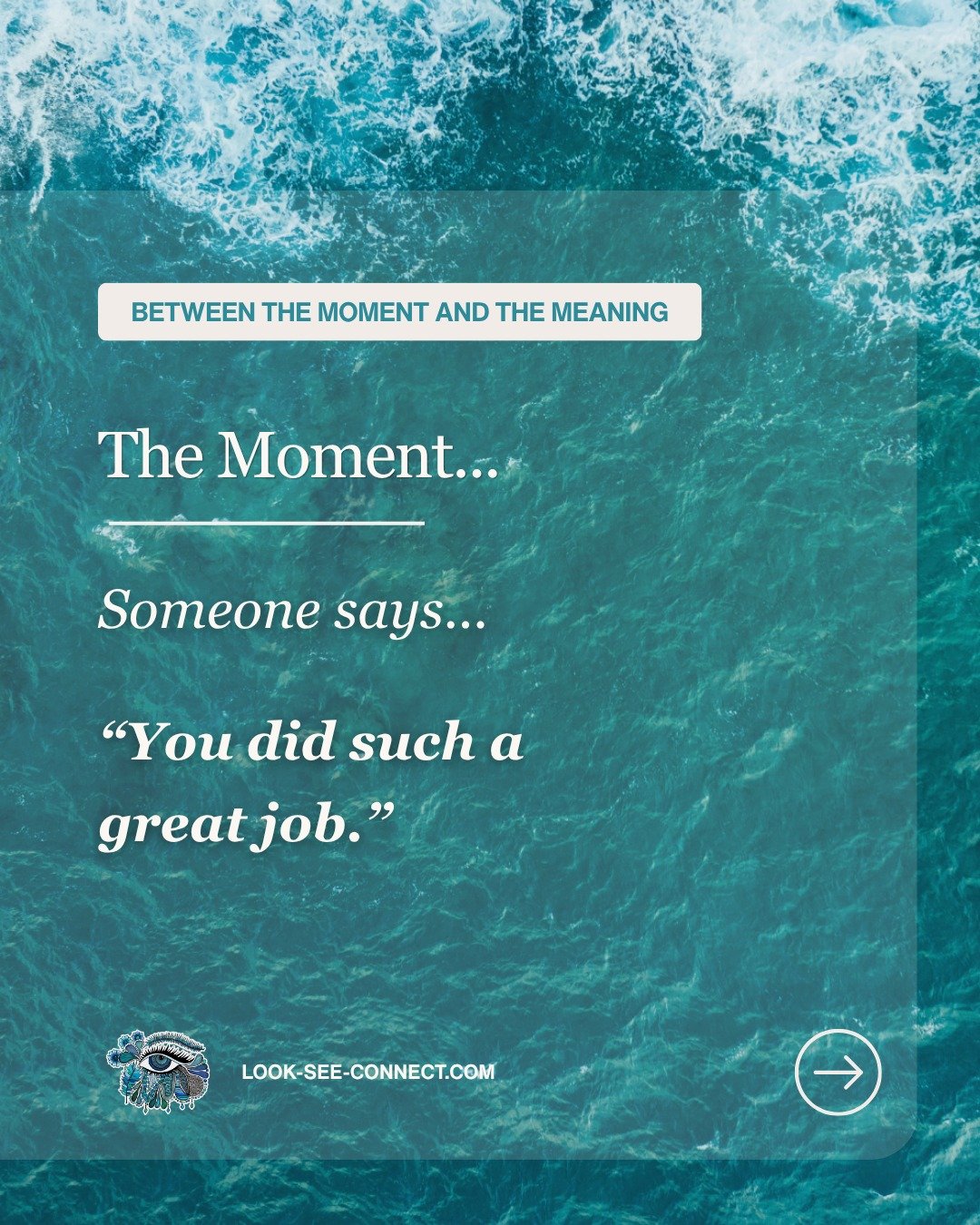 Sometimes our response arrives before we&rsquo;ve even had a chance to notice it.

A compliment comes our way and almost automatically, we make it smaller.

But what if we pause long enough to simply receive it?

Not because we should respond differe