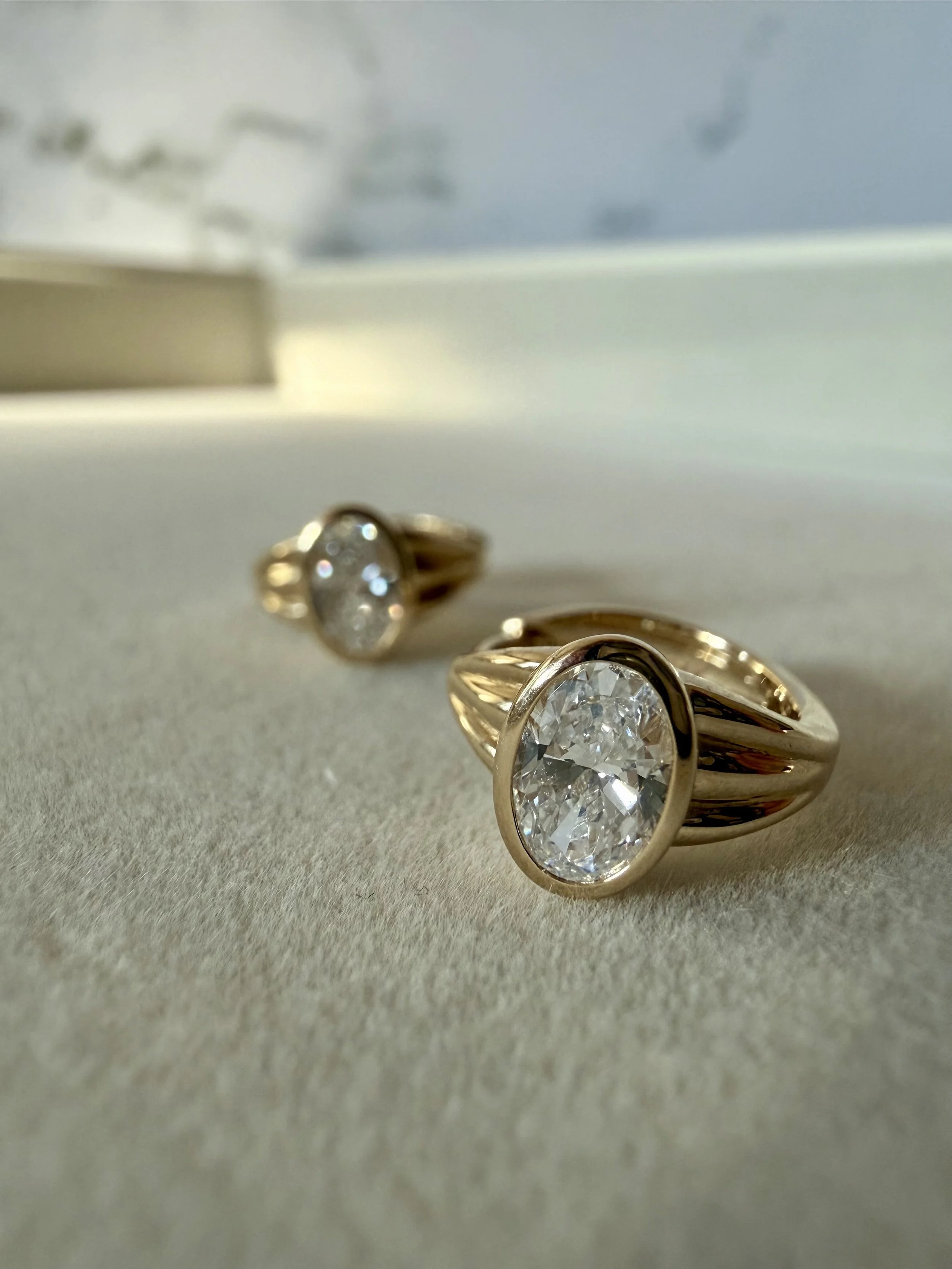 The Heirloom Hoops- Lab Diamond Earrings set in Solid Gold