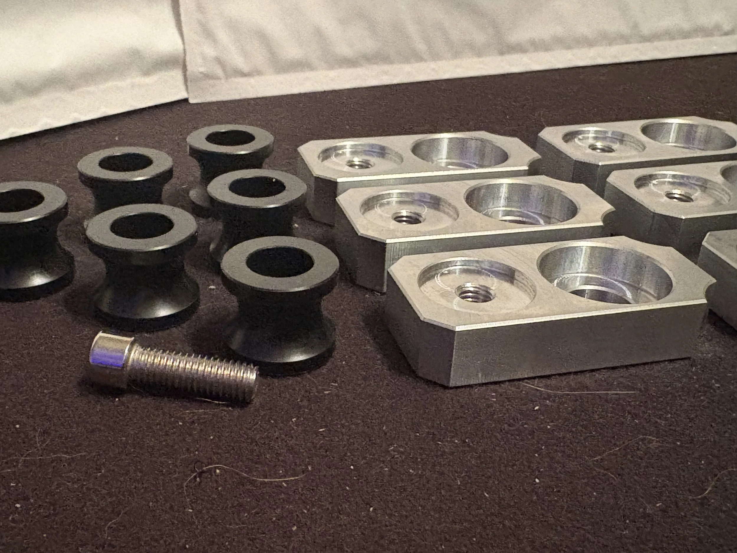 pitbike chain adjuster blocks cnc machined