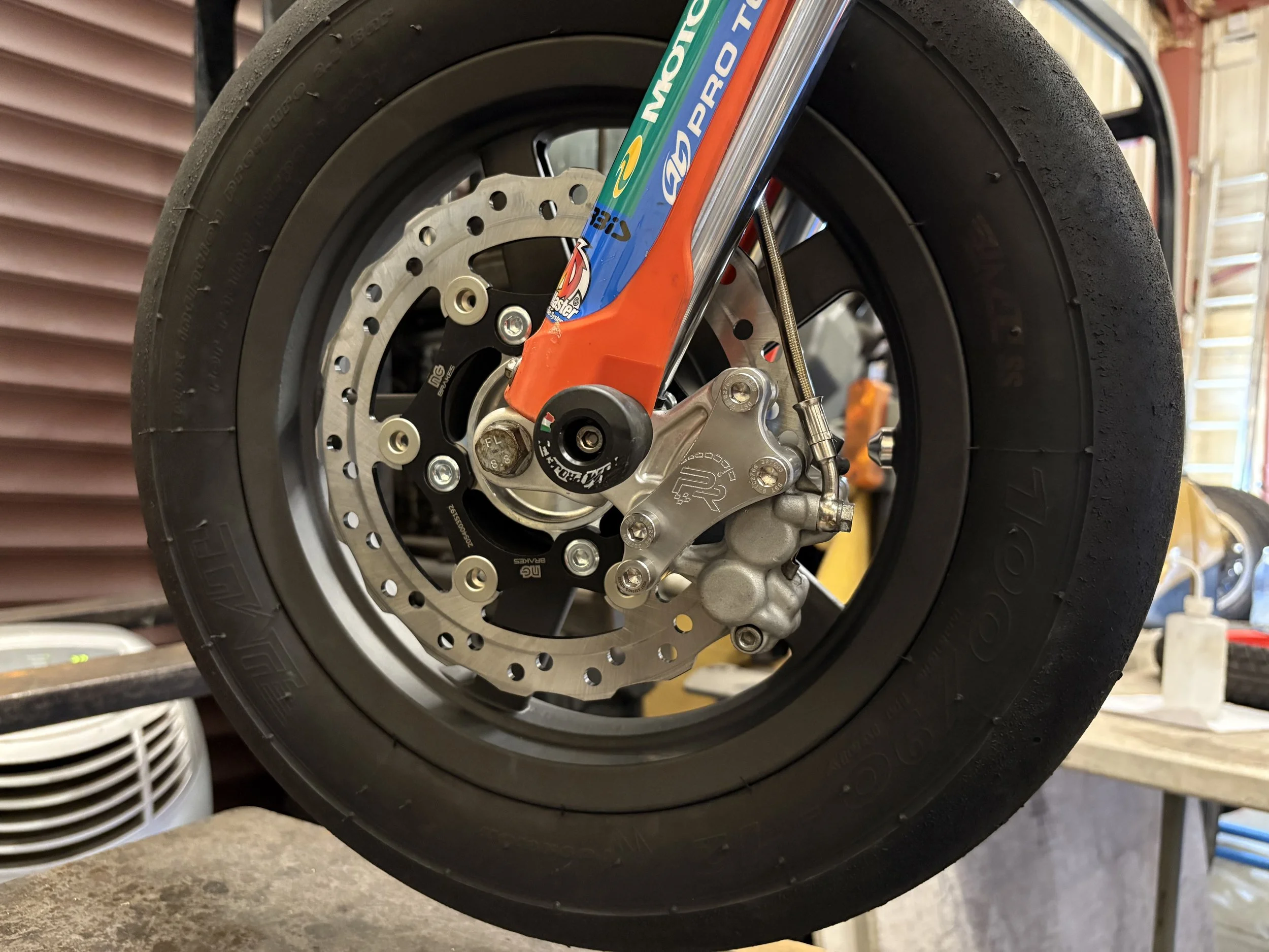 KTM Husky 65cc PlazCutz Racing 220mm big brake conversion adapter 6.jpeg