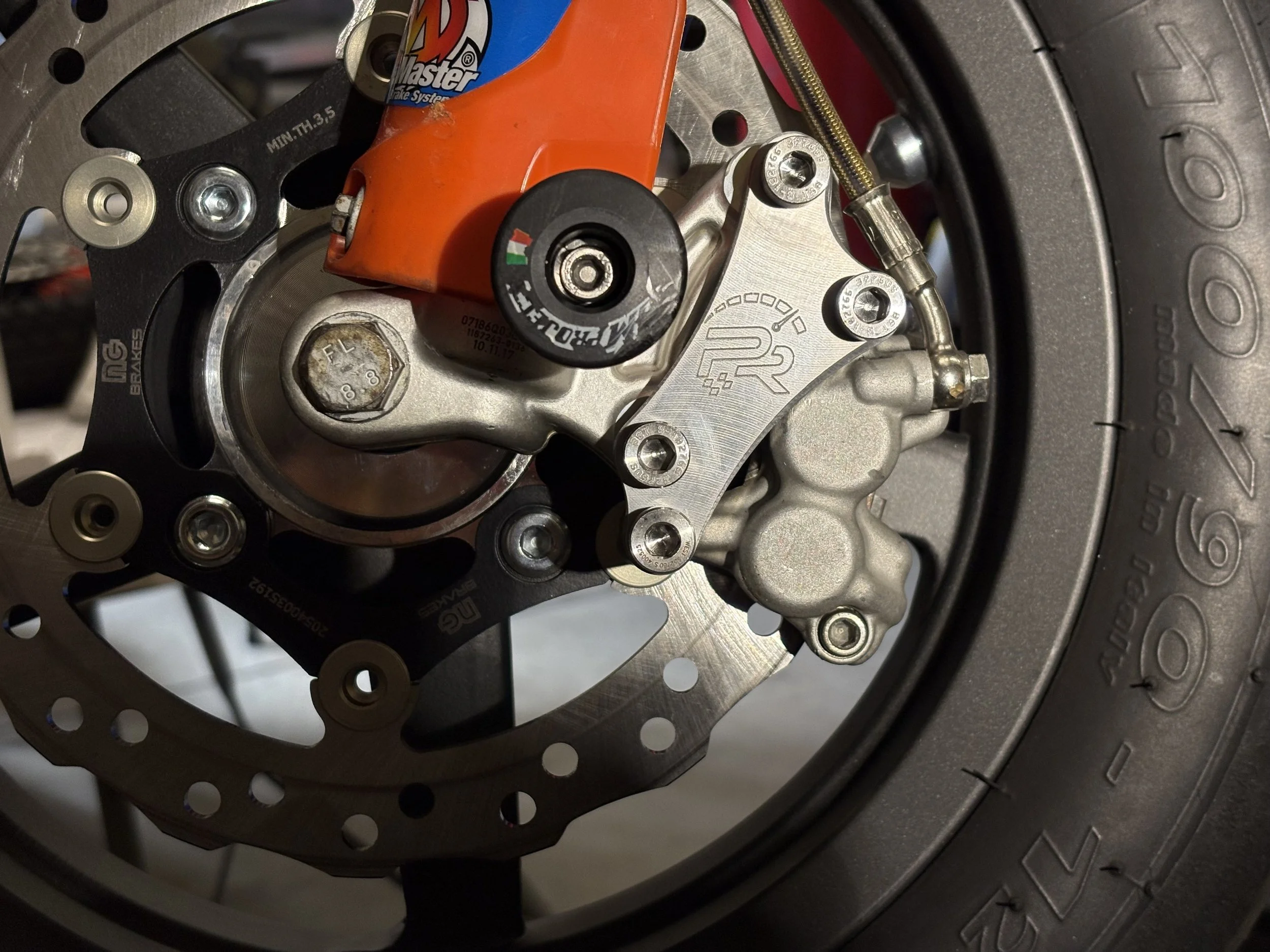 KTM Husky 65cc PlazCutz Racing 220mm big brake conversion adapter 2.jpeg