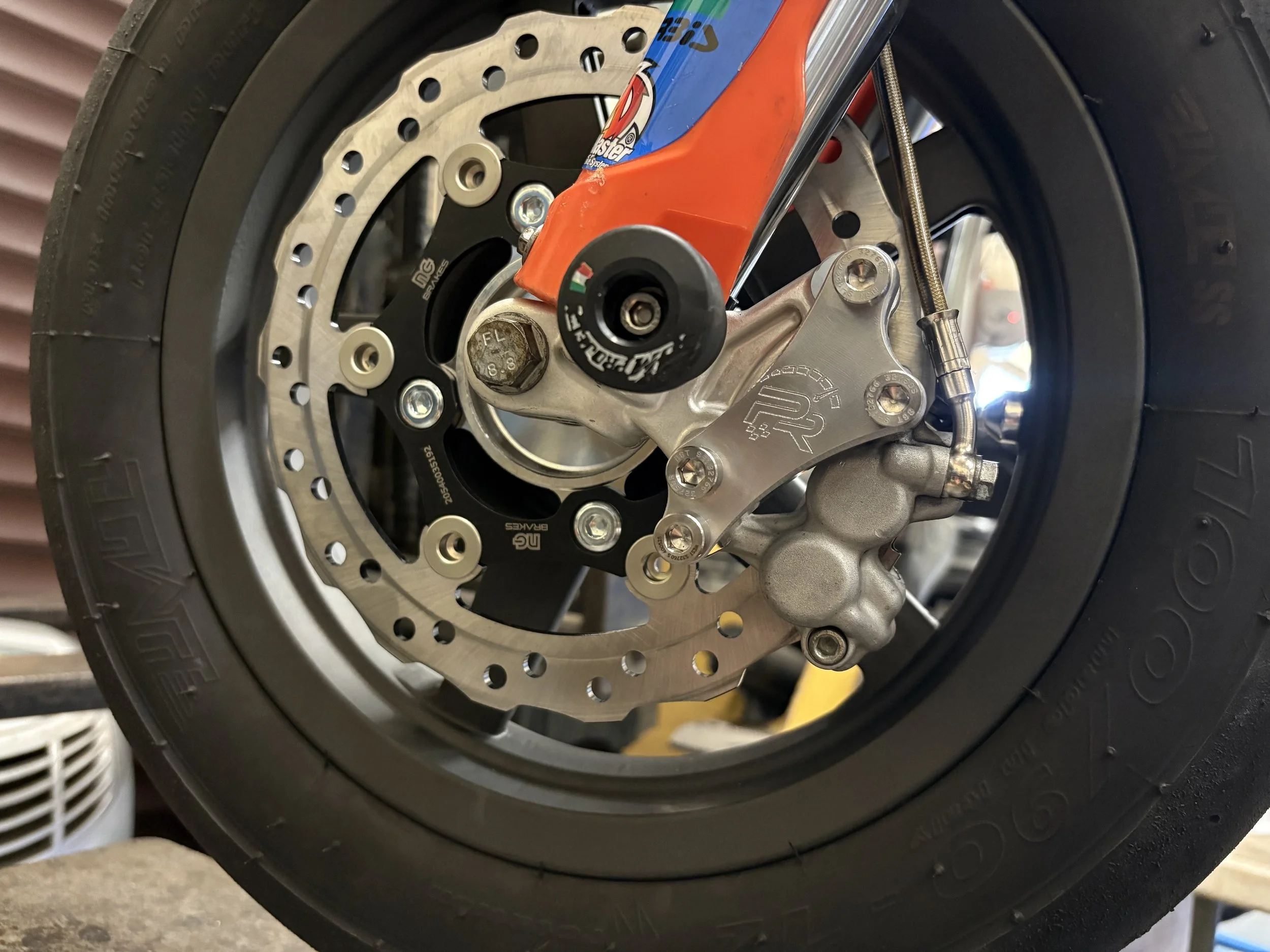 KTM Husky 65cc PlazCutz Racing 220mm big brake conversion adapter 5.jpeg (Copy)