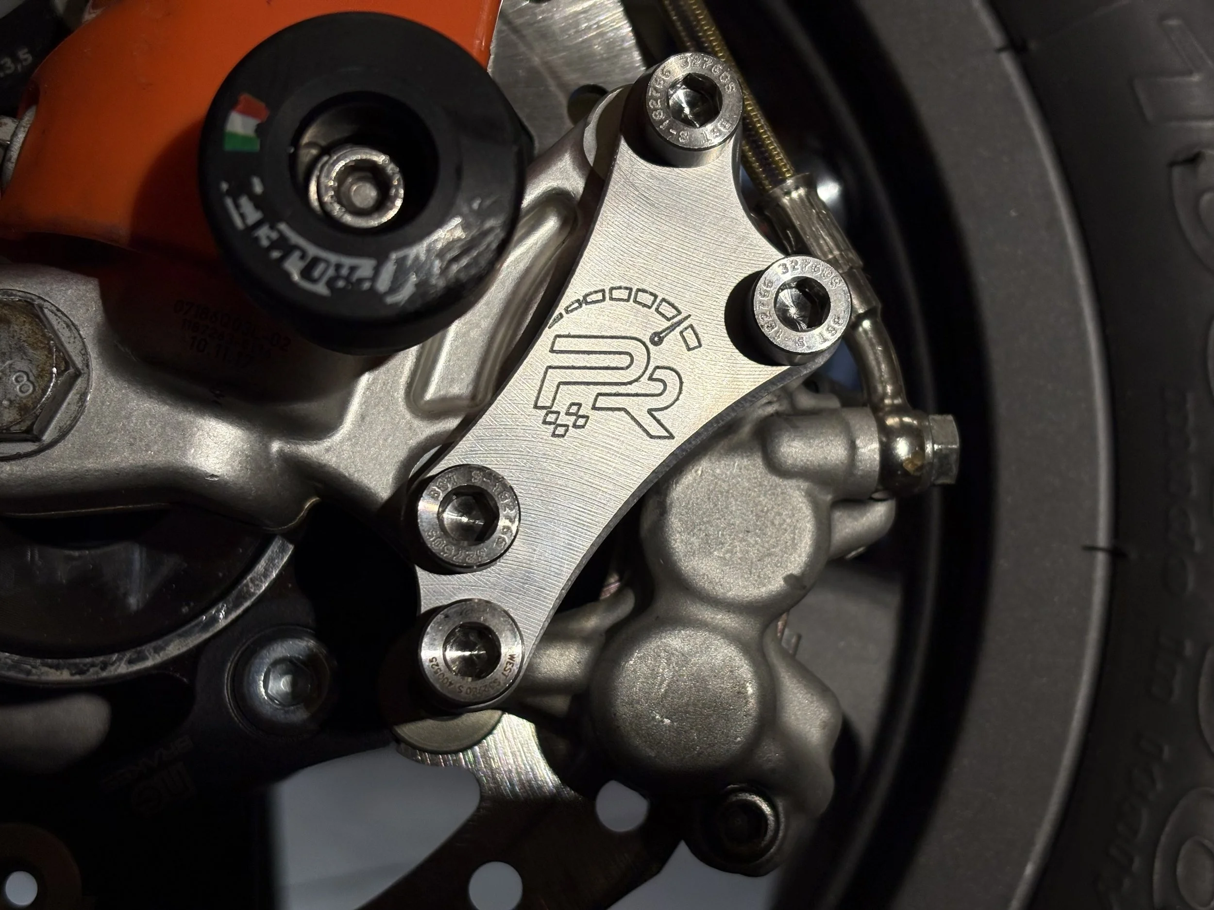 KTM Husky 65cc PlazCutz Racing 220mm big brake conversion adapter 4.jpeg (Copy)