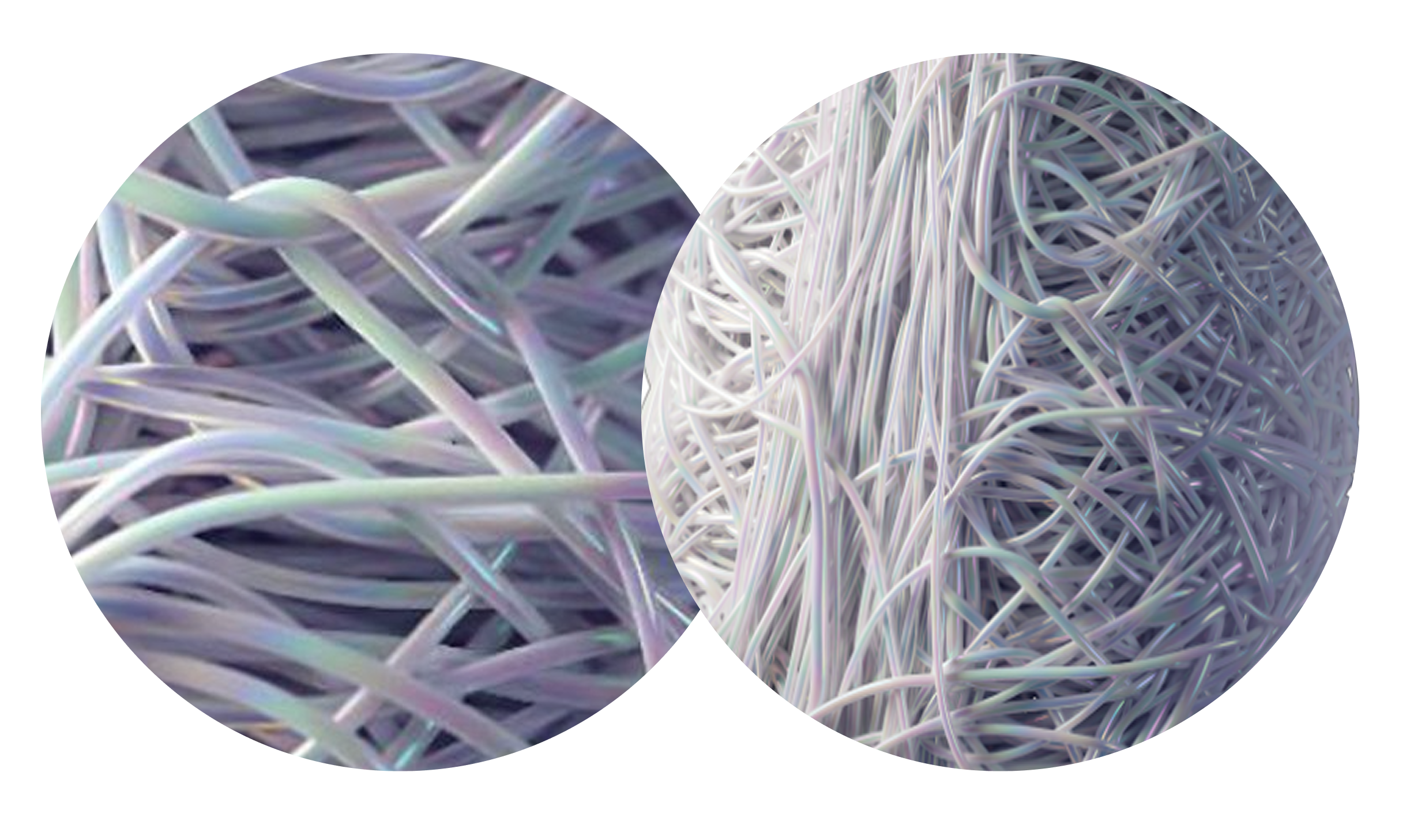 Close-up digital illustration of intertwined, abstract, wire-like structures with a sphere of tangled lines on the right side.