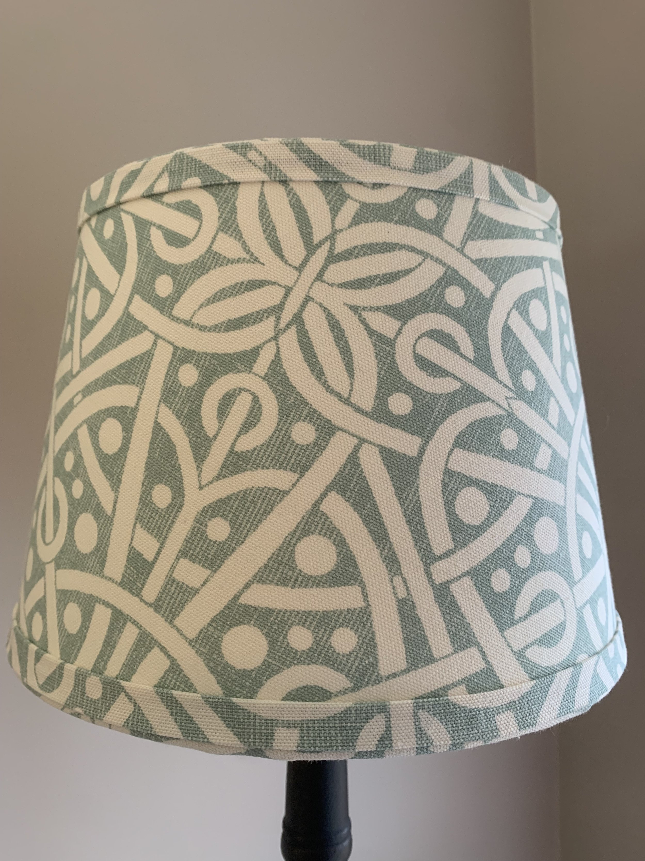 Teal and Cream Hardsided Lampshade