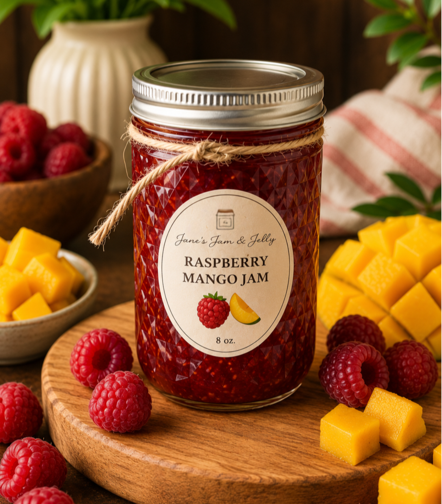 Raspberry Mango Jam 8oz
