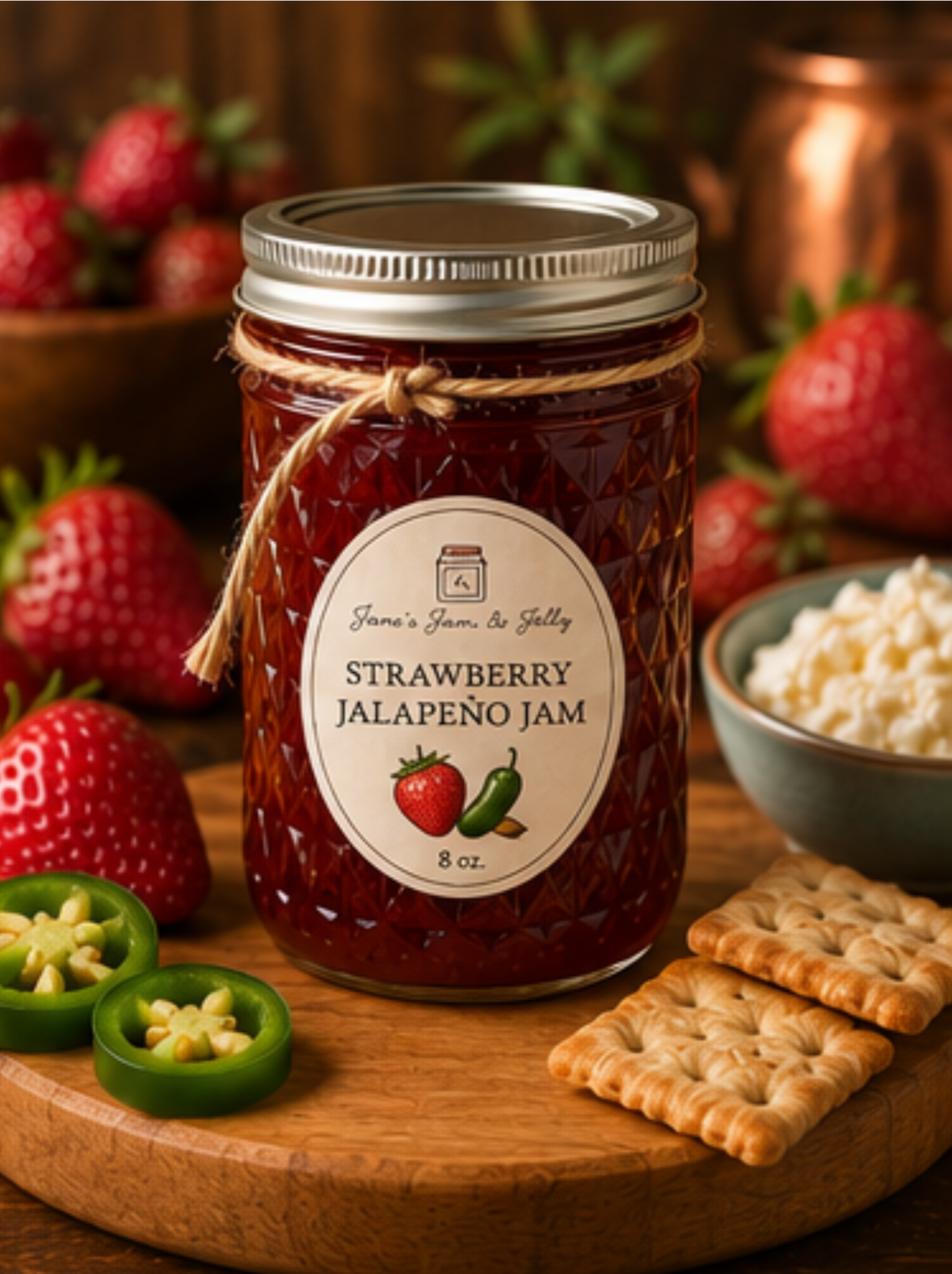 Strawberry Jalapeño Jam 8 oz.