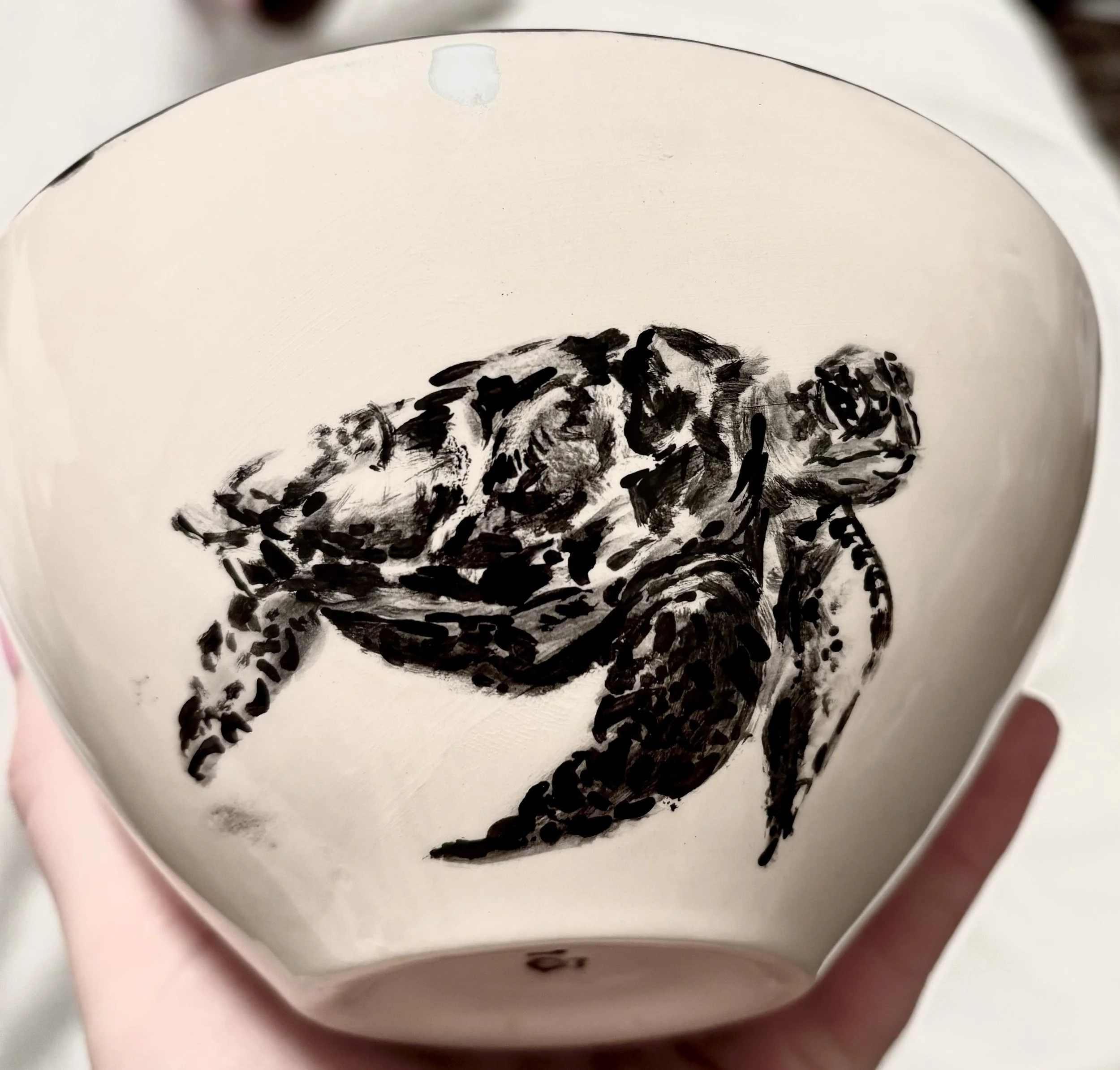 "Sea Turtle" - commissioned small bowl
